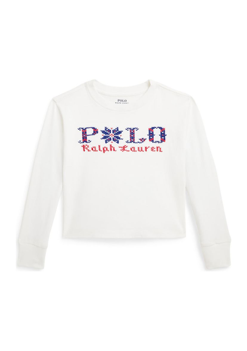 Girls 2-6x Logo Cotton Boxy Long-Sleeve T-Shirt