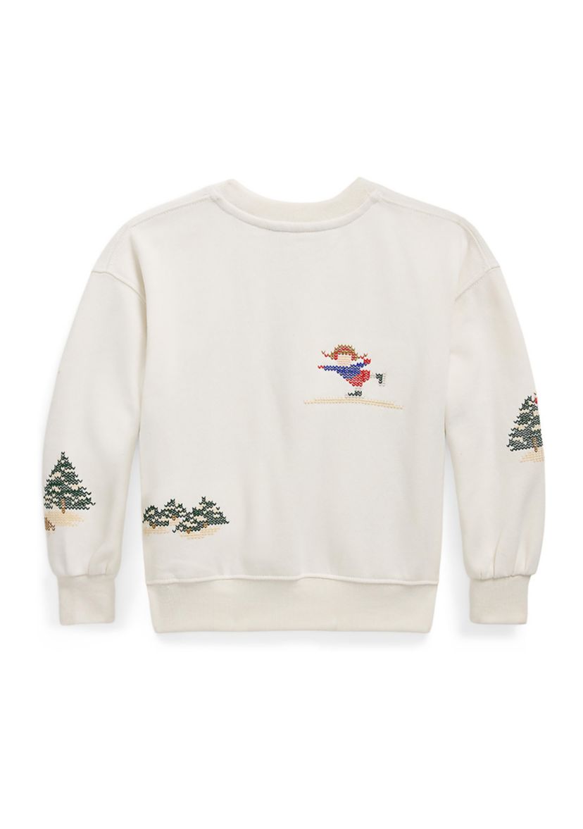 Girls 2-6x Embroidered Fleece Sweatshirt