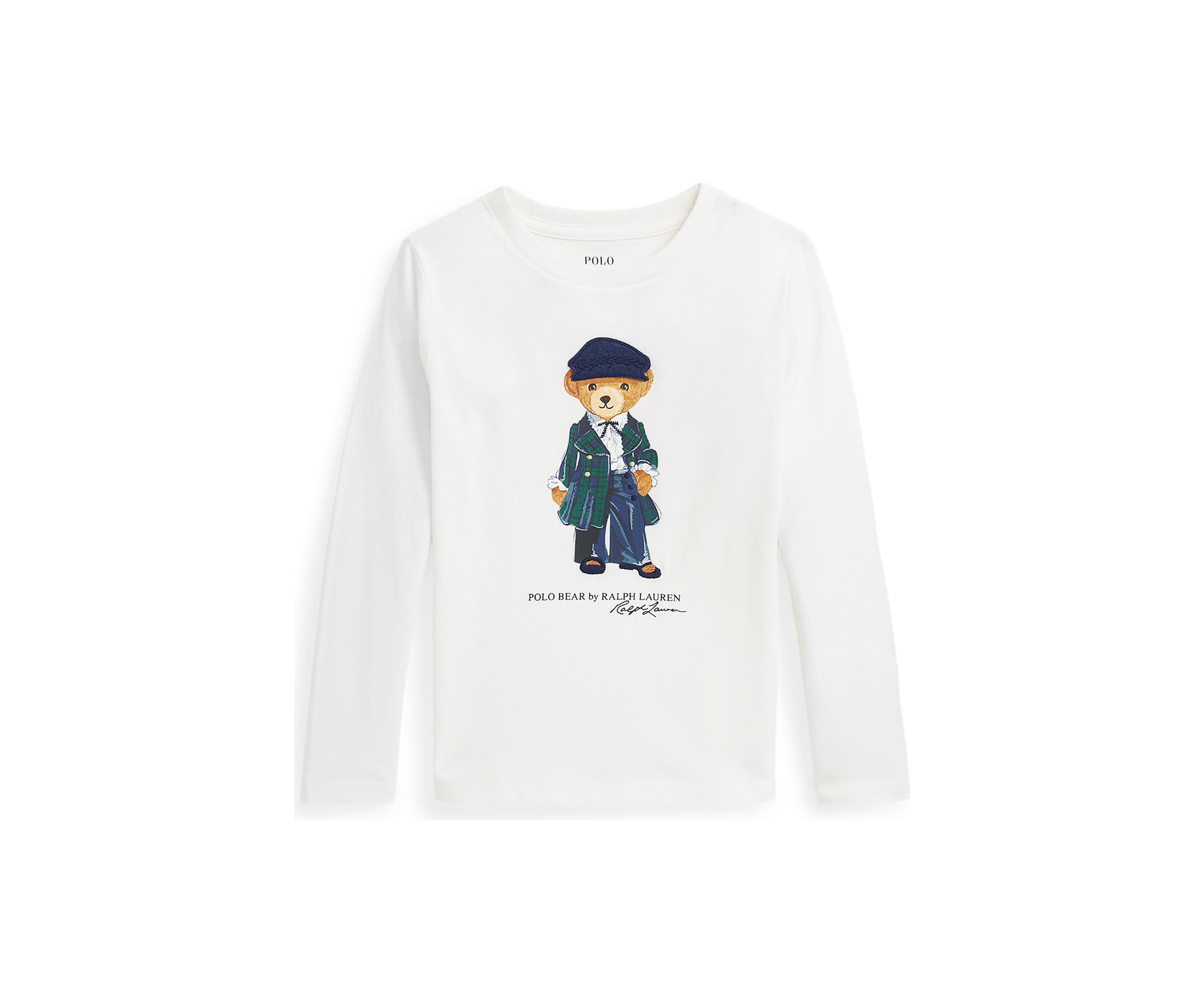 Girls 2-6x Polo Bear Cotton Jersey Long Sleeve T-Shirt