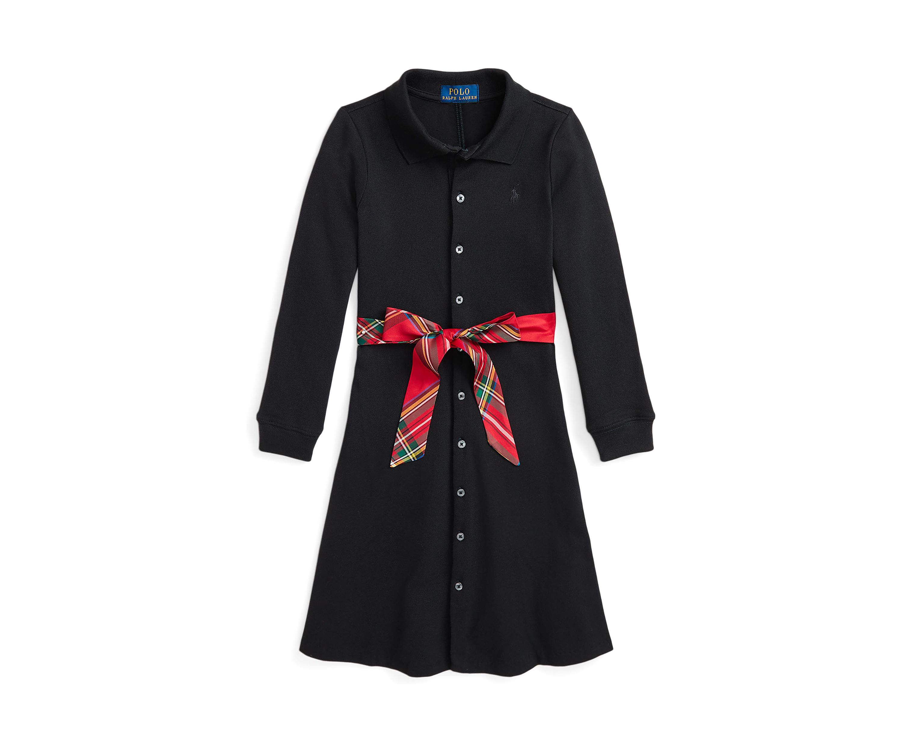 Girls 2-6x Stretch Mesh Polo Dress