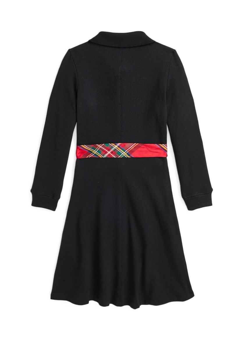 Girls 2-6x Stretch Mesh Polo Dress