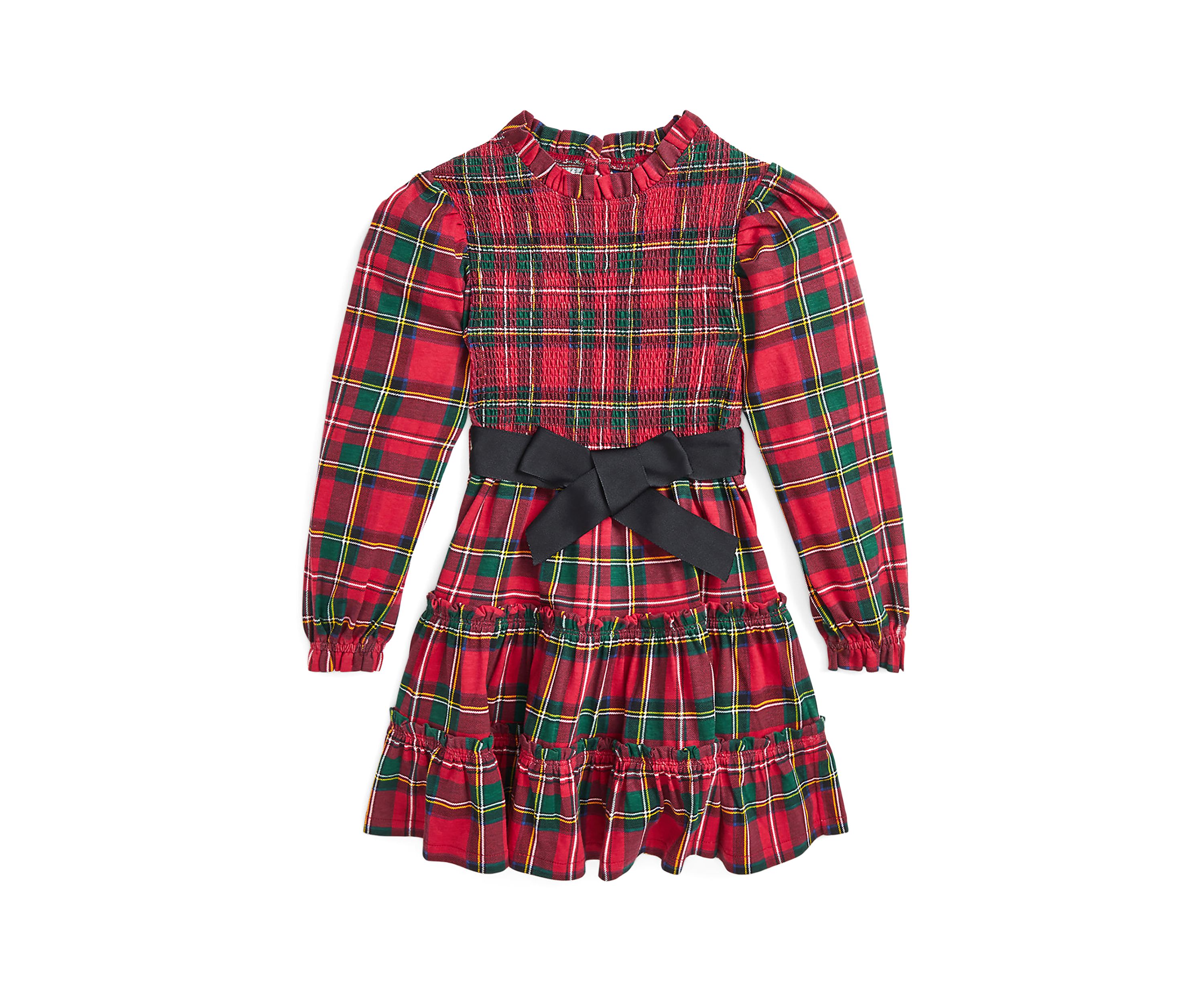 Girls 2-6x Plaid Smocked Cotton Jersey Dress