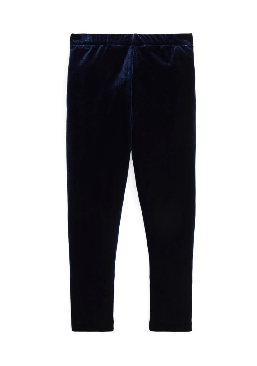 Girls 2-6x Stretch Velour Leggings