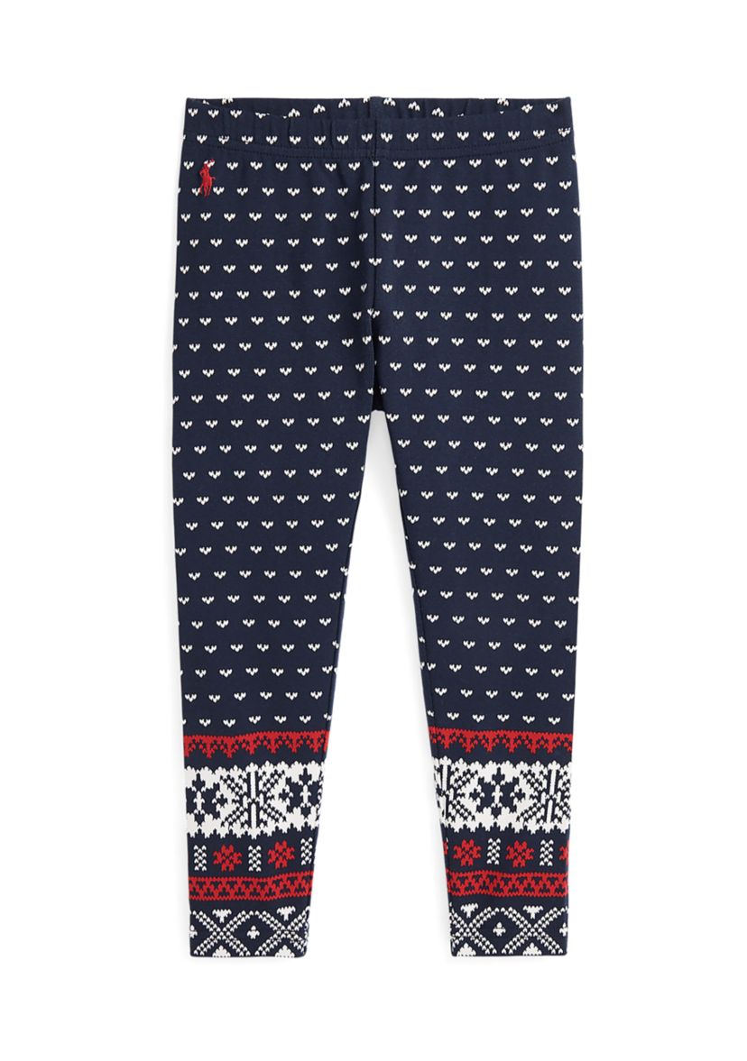 Girls 2-6x Fair Isle Stretch Jersey Leggings