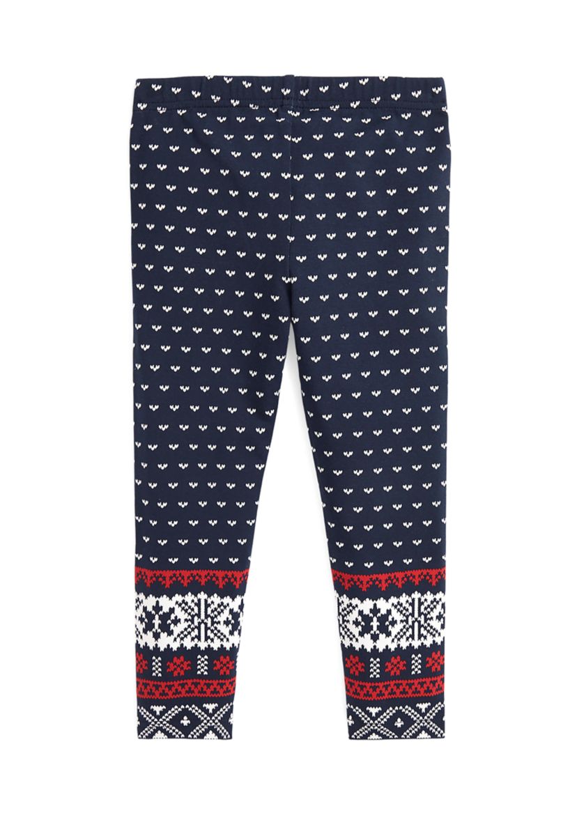 Girls 2-6x Fair Isle Stretch Jersey Leggings