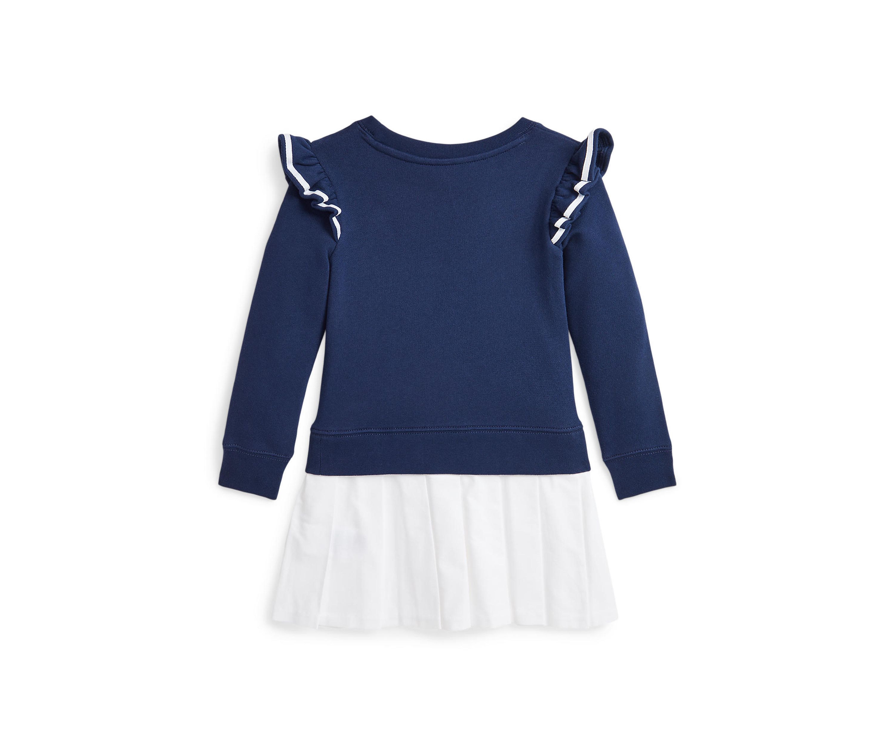Girls 2-6x Woven Skirt Terry Dress