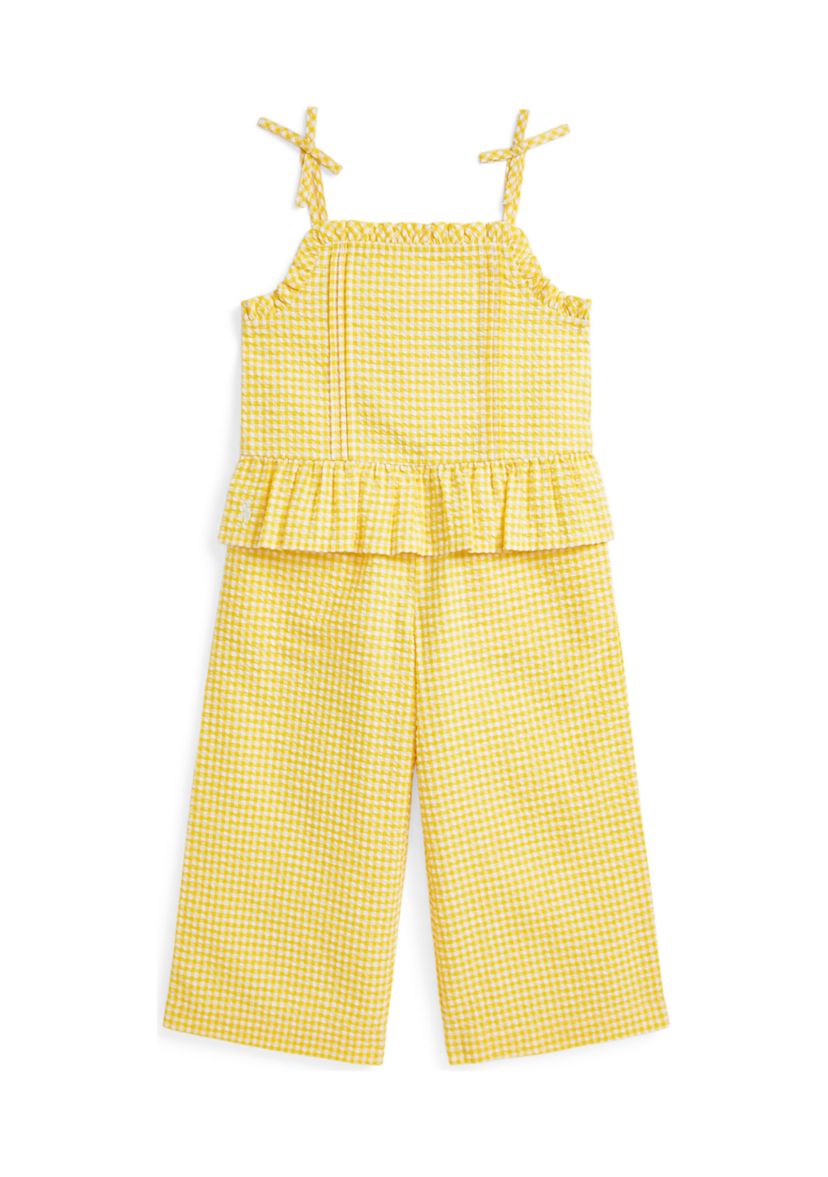 Girls 2-6x Gingham Seersucker Top & Pants Set