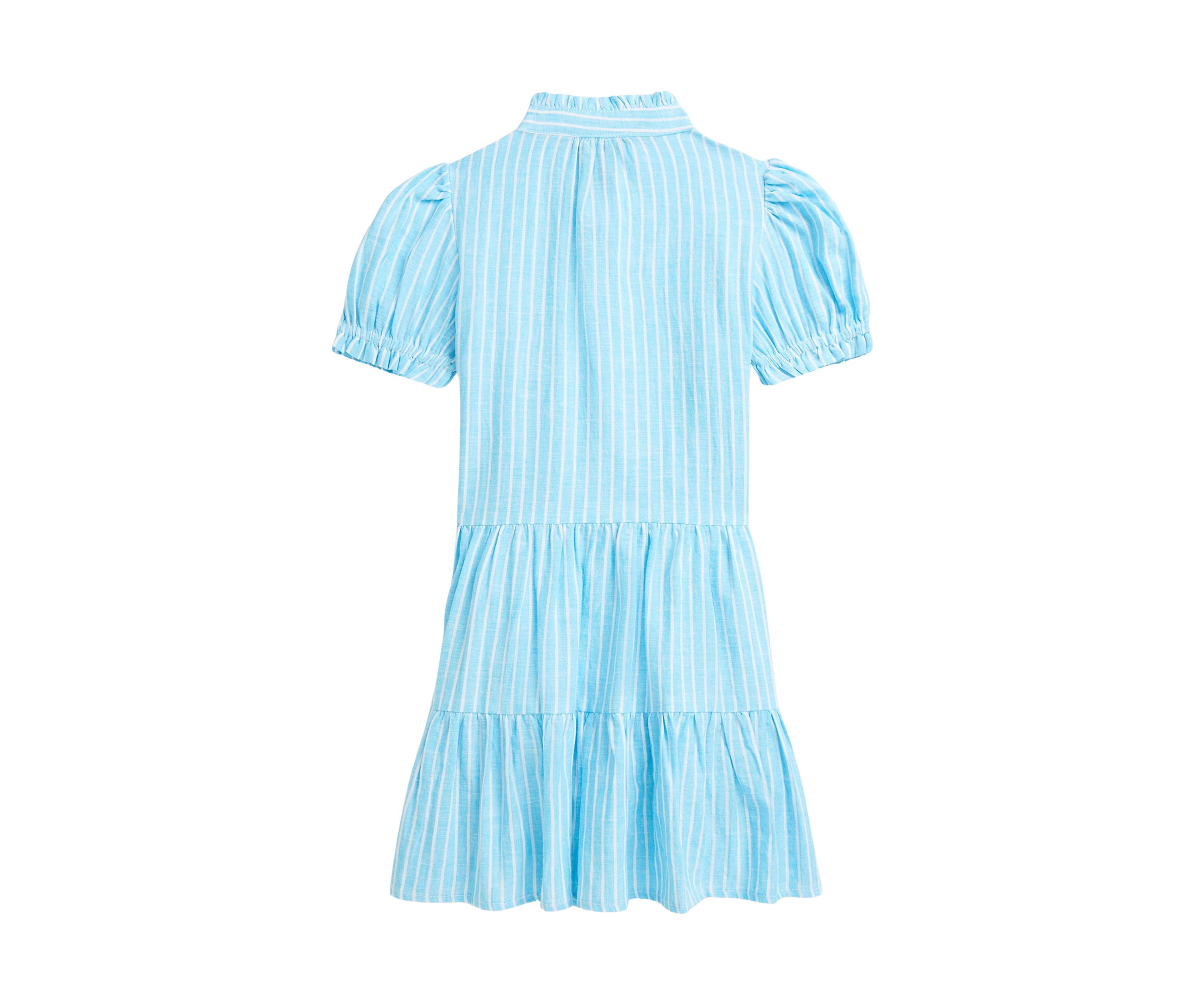 Girls 2-6x Striped Tiered Linen-Cotton Dress