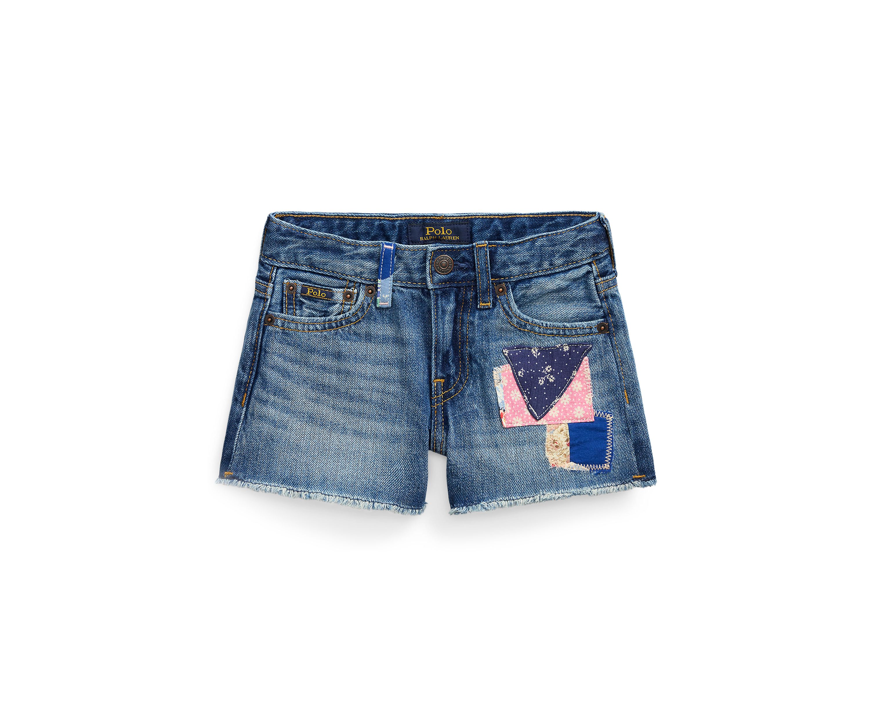 Girls 2-6x Distressed Cotton Denim Shorts