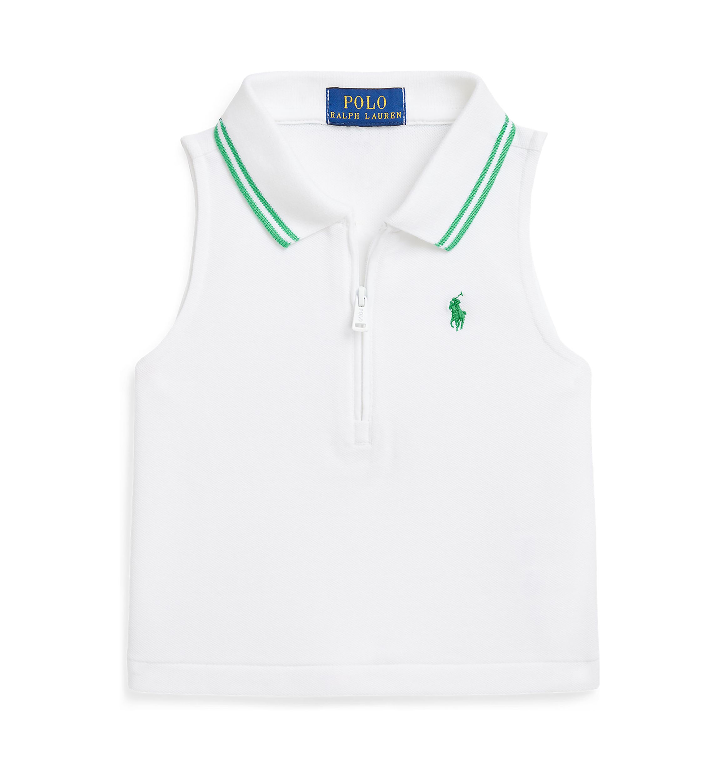 Girls 2-6x Stretch Mesh Half Zip Boxy Polo Shirt