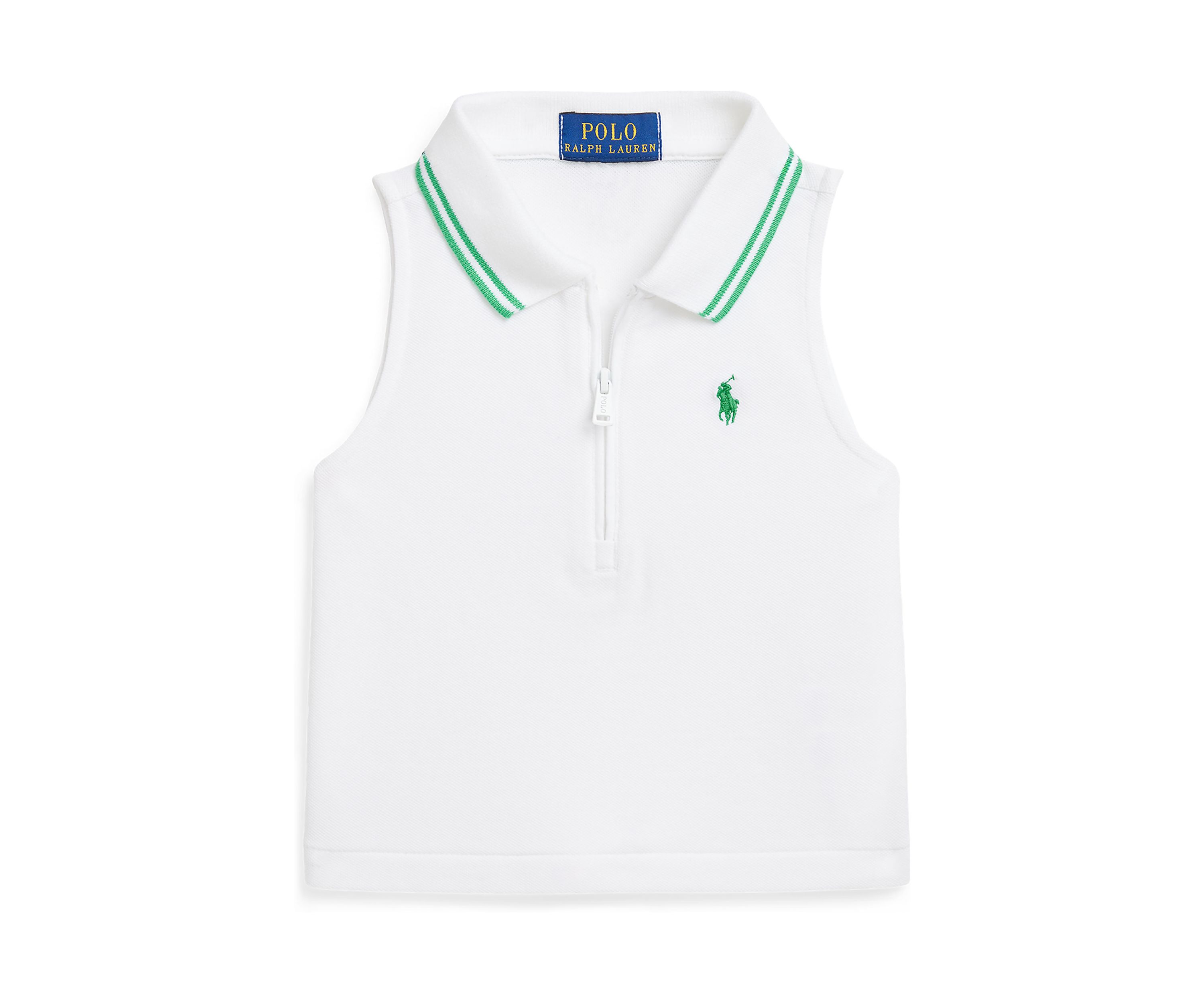Girls 2-6x Stretch Mesh Half Zip Boxy Polo Shirt