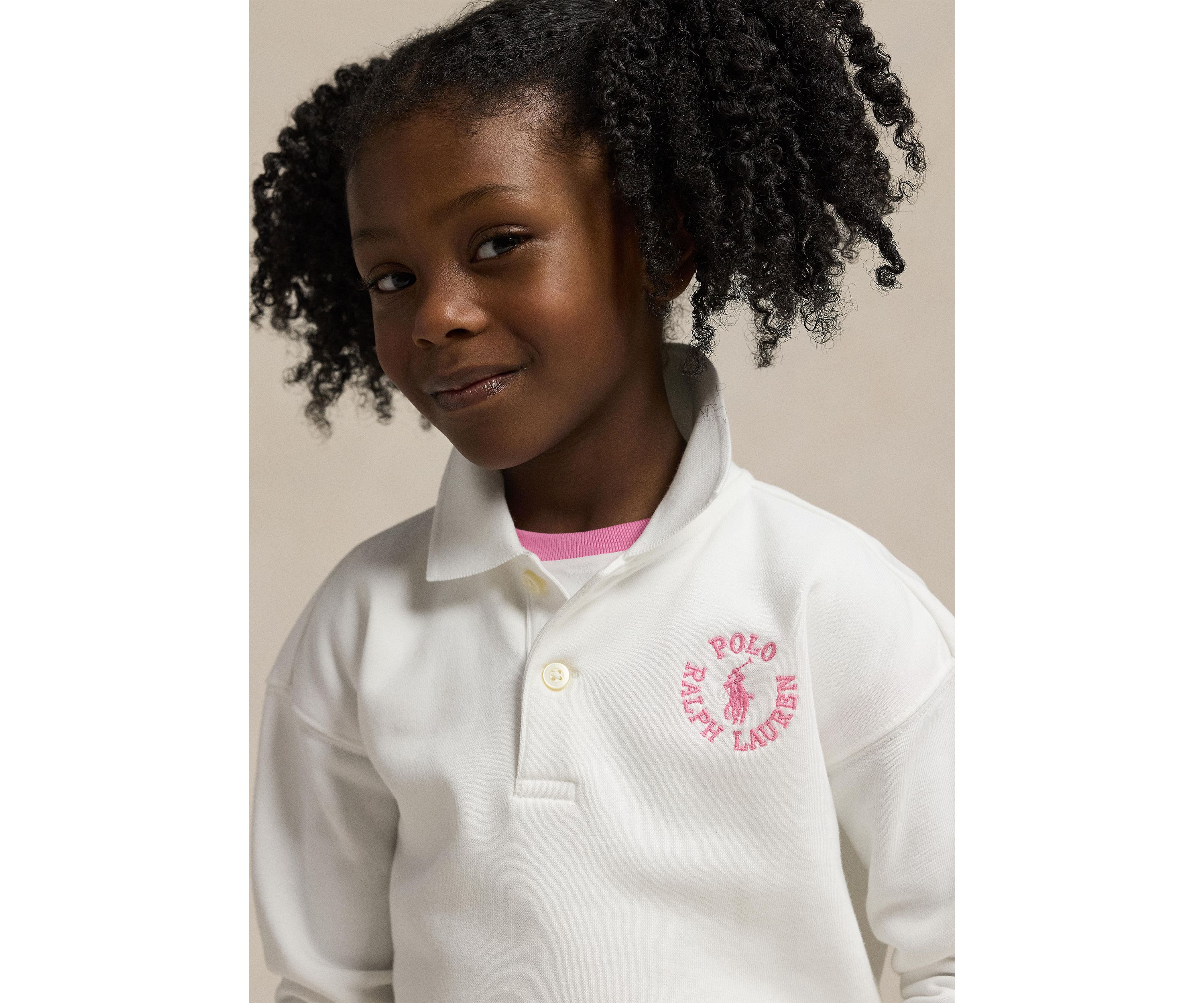 Girls 2-6x Logo French Terry Polo Sweatshirt