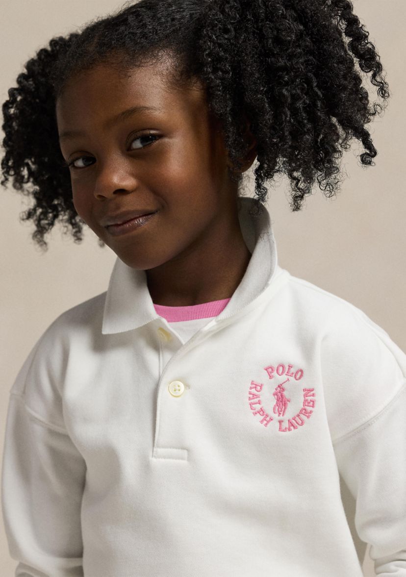 Girls 2-6x Logo French Terry Polo Sweatshirt