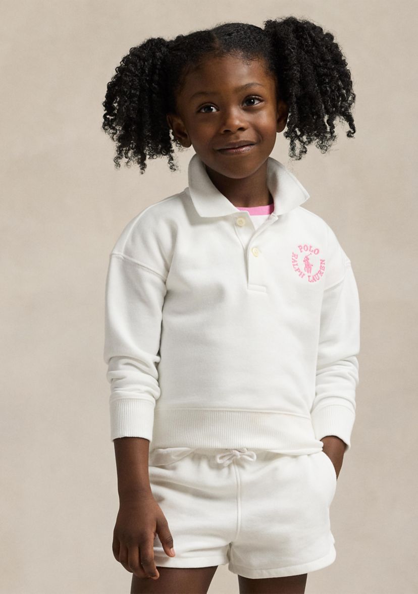Girls 2-6x Logo French Terry Polo Sweatshirt