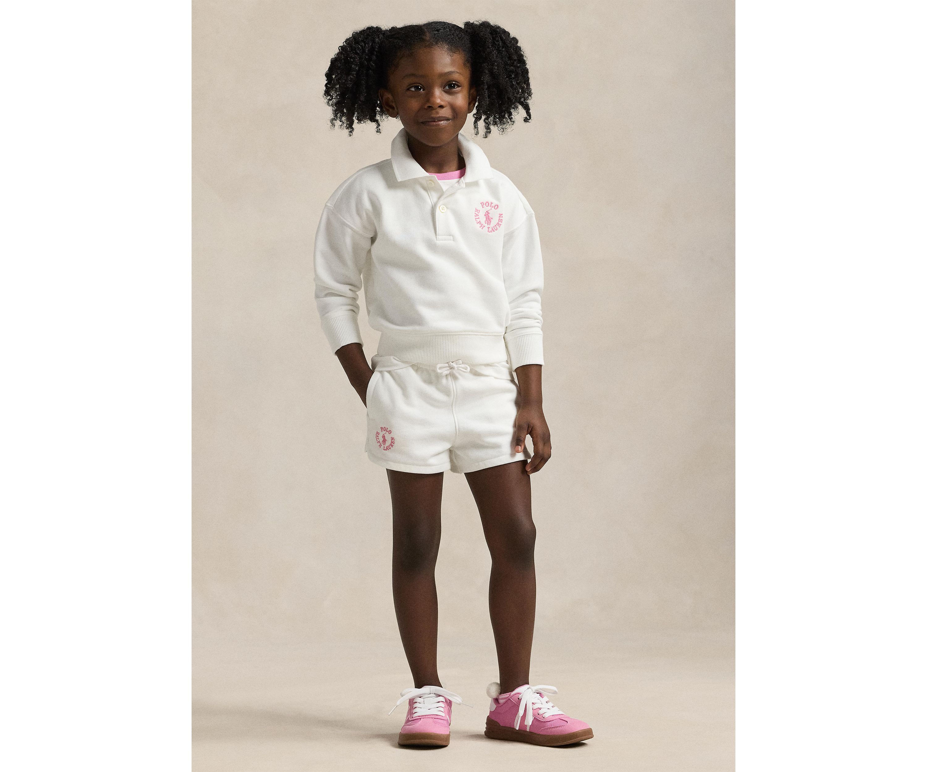 Girls 2-6x Logo French Terry Polo Sweatshirt