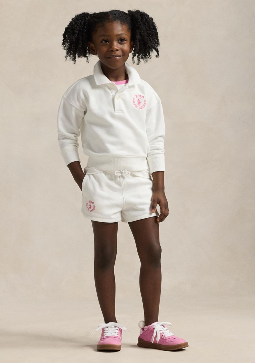 Girls 2-6x Logo French Terry Polo Sweatshirt