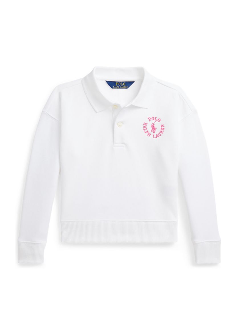 Girls 2-6x Logo French Terry Polo Sweatshirt