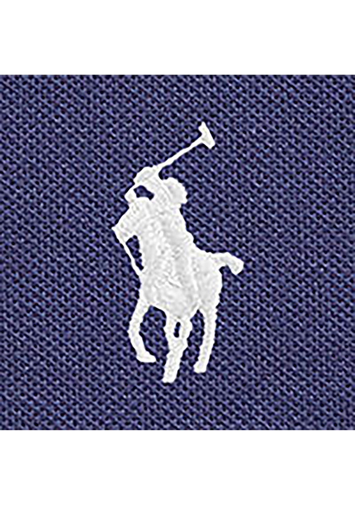 Girls 2-6x Boathouse Navy with White Mesh Polo Shirt 