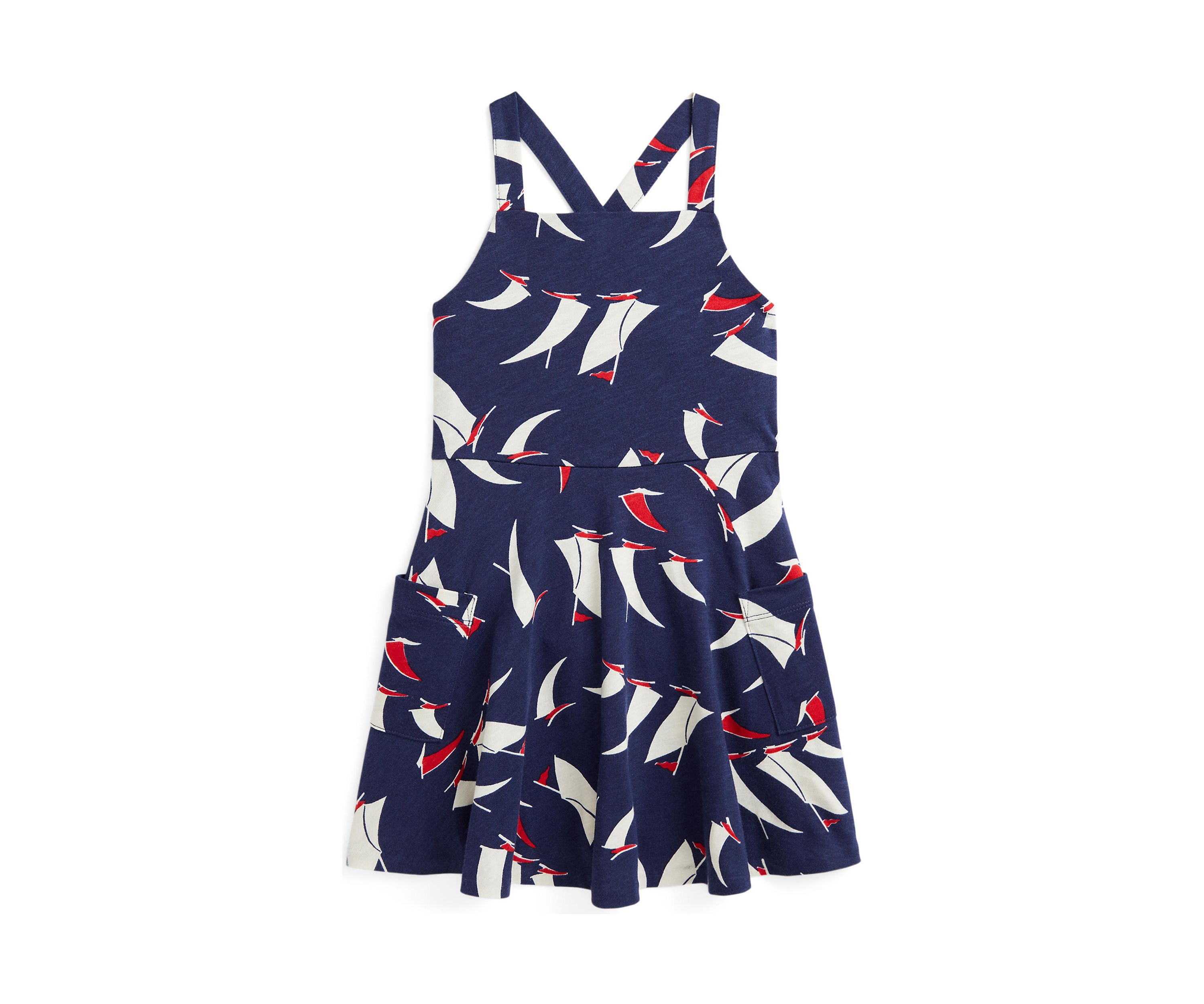 Girls 2-6x Sailboat Print Cotton Jersey Dress