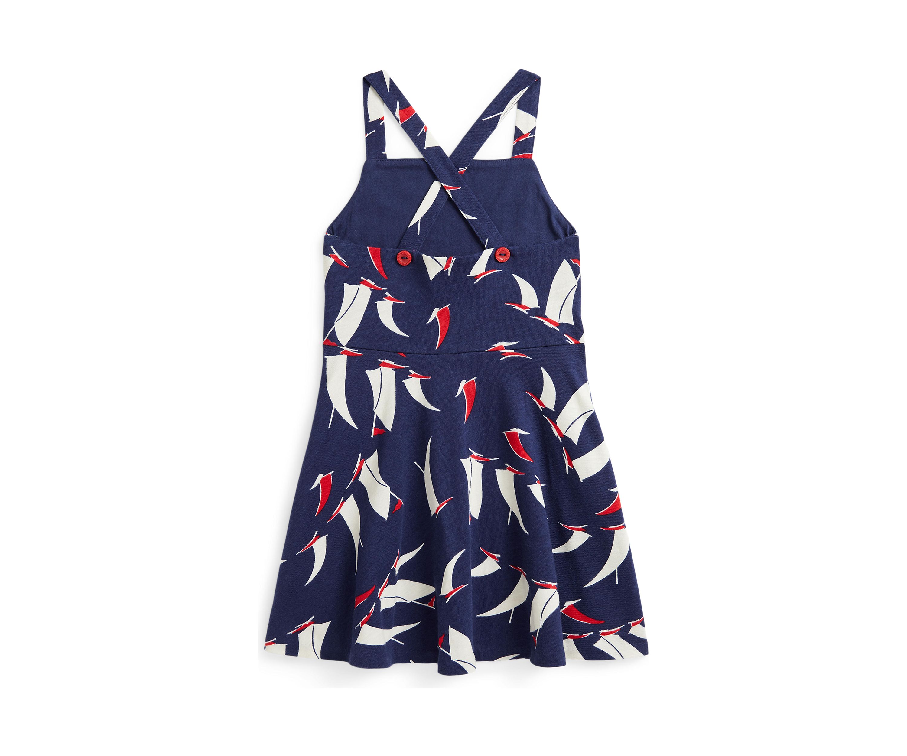 Girls 2-6x Sailboat Print Cotton Jersey Dress