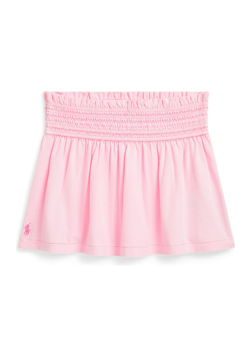 Girls 2-6x Smocked Cotton Jersey Skirt