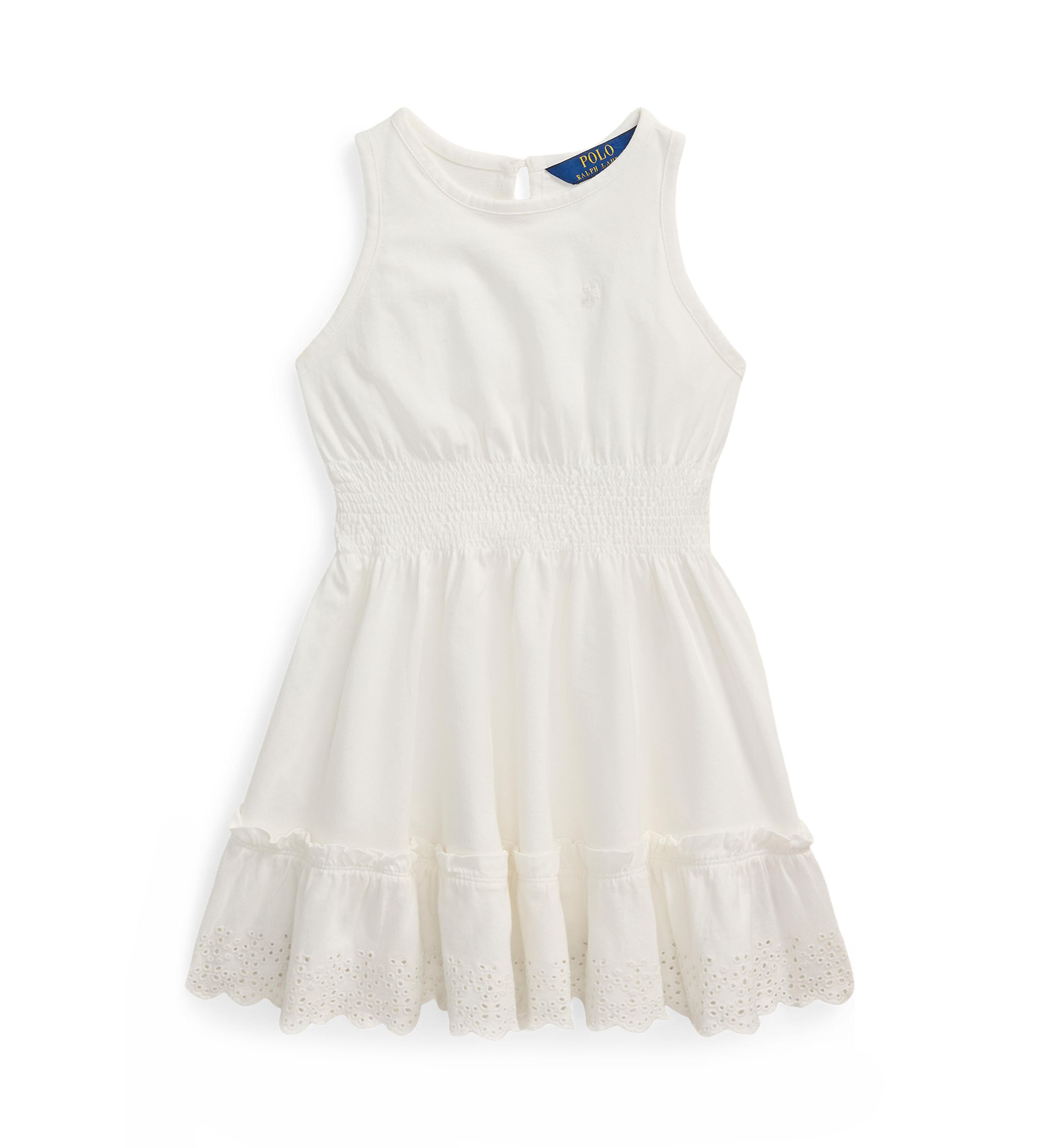 Girls 2-6x Eyelet-Embroidered Cotton Jersey Dress
