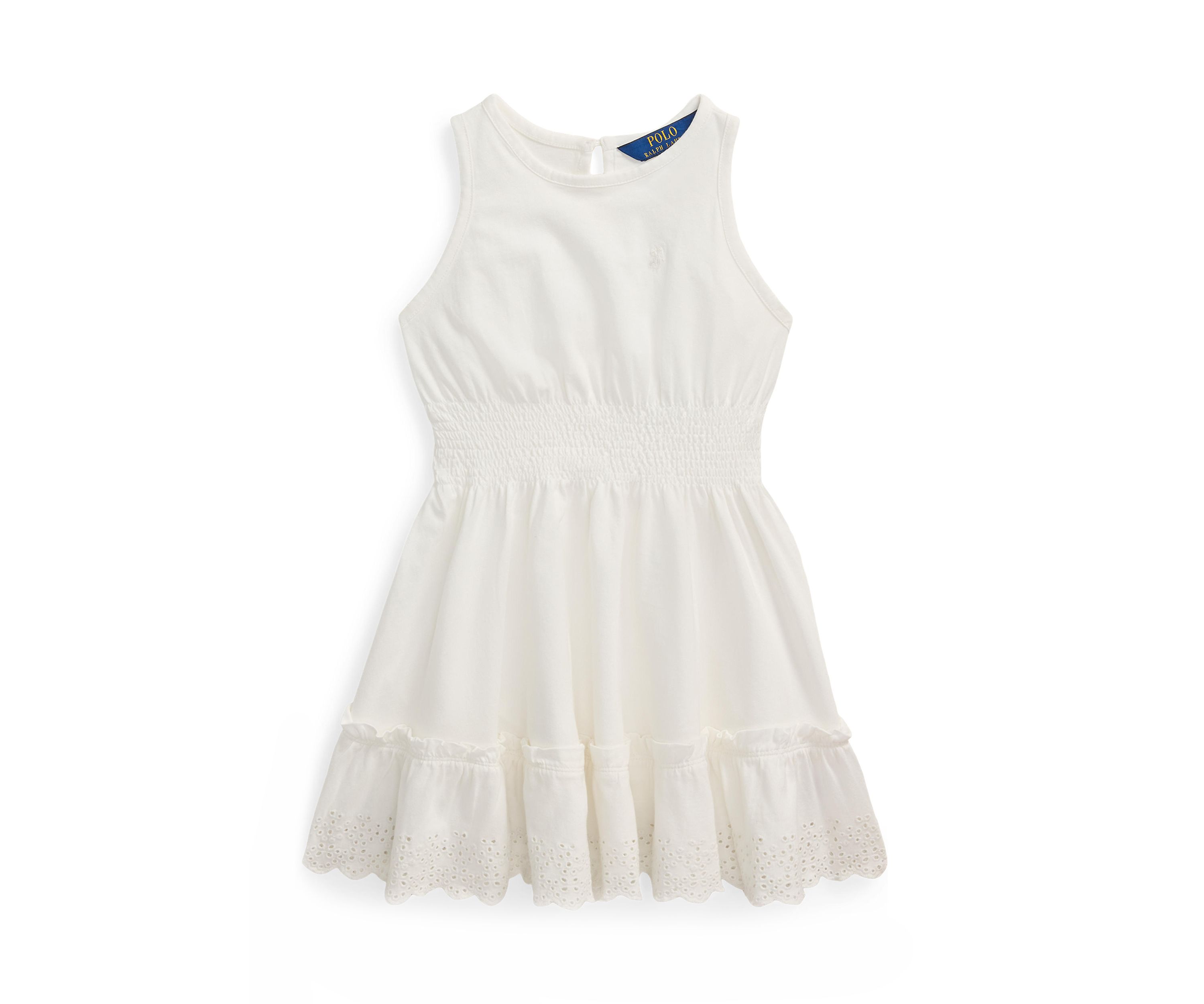 Girls 2-6x Eyelet-Embroidered Cotton Jersey Dress
