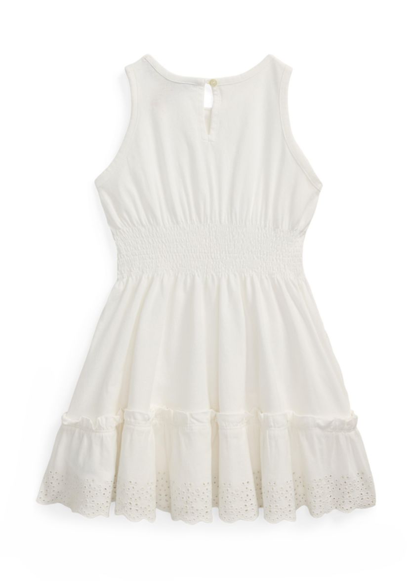 Girls 2-6x Eyelet-Embroidered Cotton Jersey Dress
