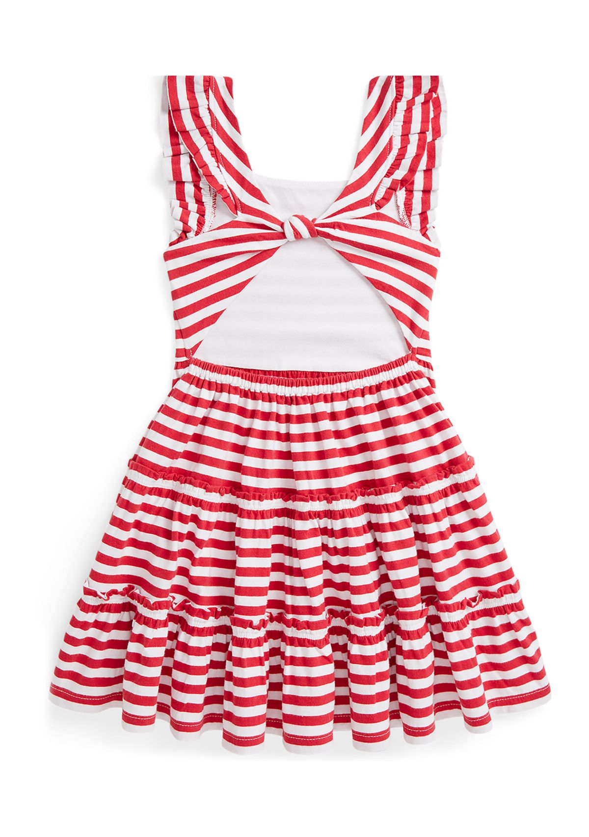 Girls 2-6x Striped Ruffled Cotton Jersey Dress