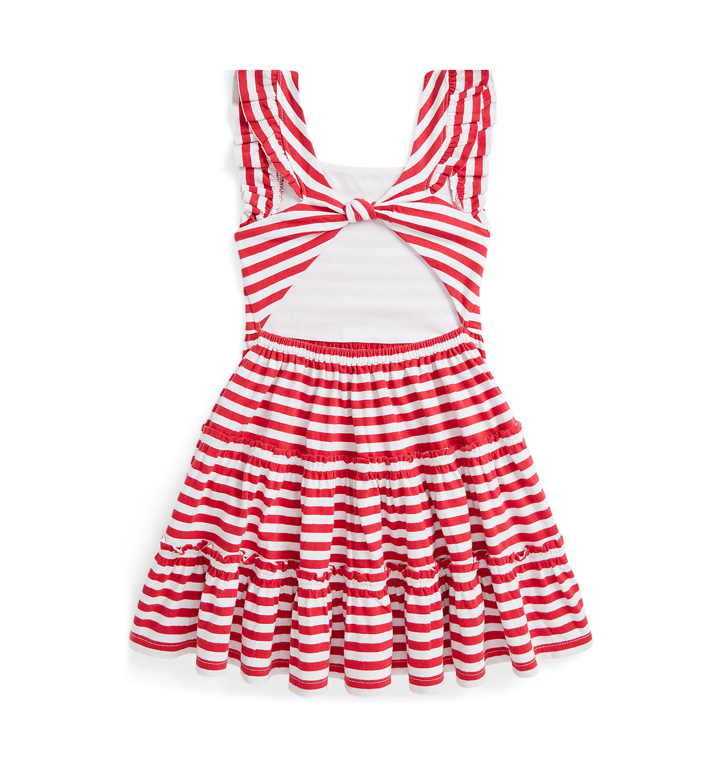 Girls 2-6x Striped Ruffled Cotton Jersey Dress