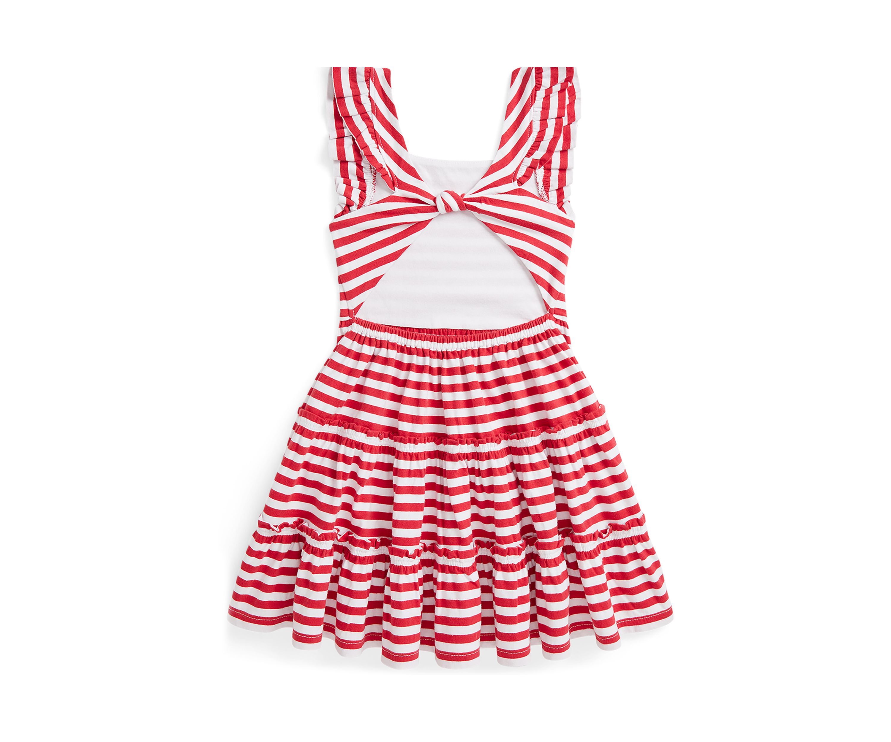 Girls 2-6x Striped Ruffled Cotton Jersey Dress