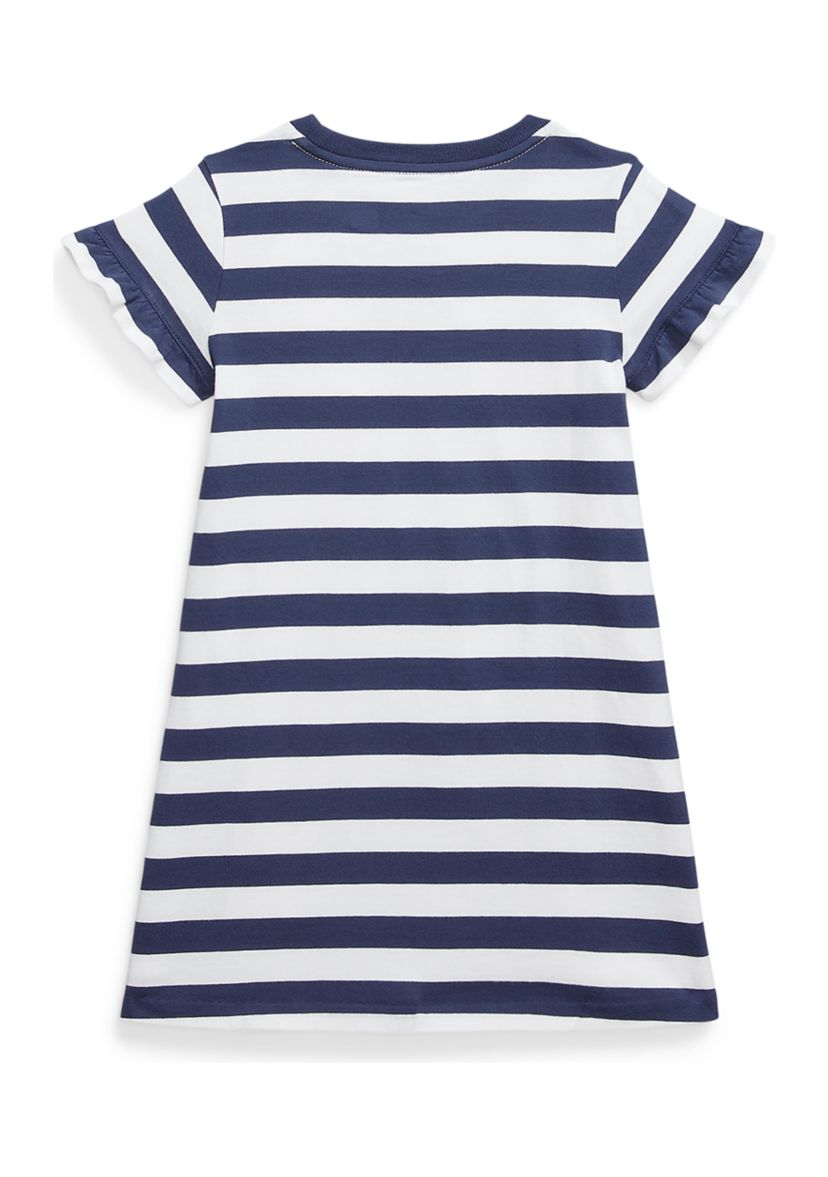 Girls 2-6x Striped Polo Bear Cotton T-Shirt Dress