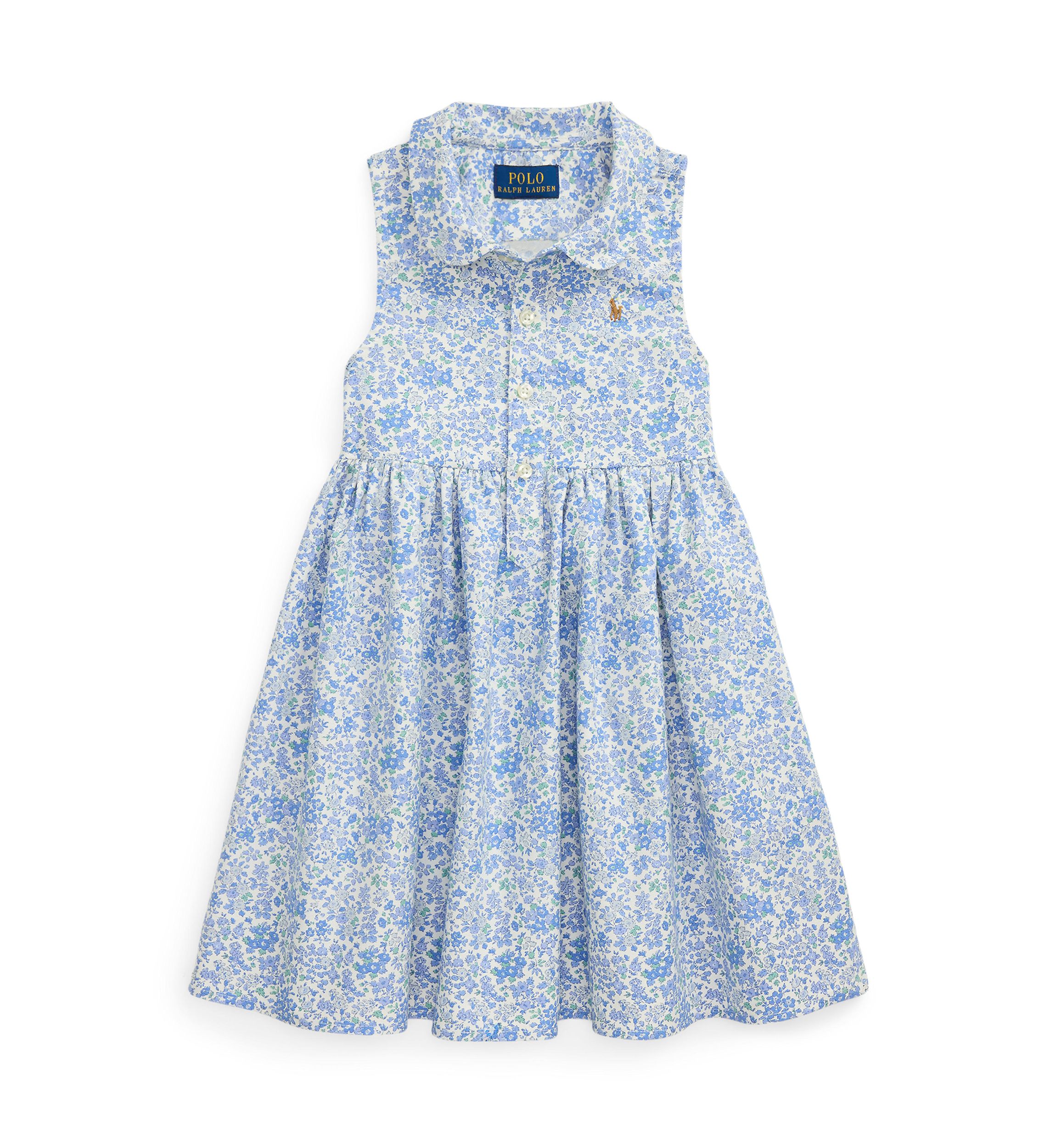 Girls 2-6x Floral Cotton Oxford Shirtdress