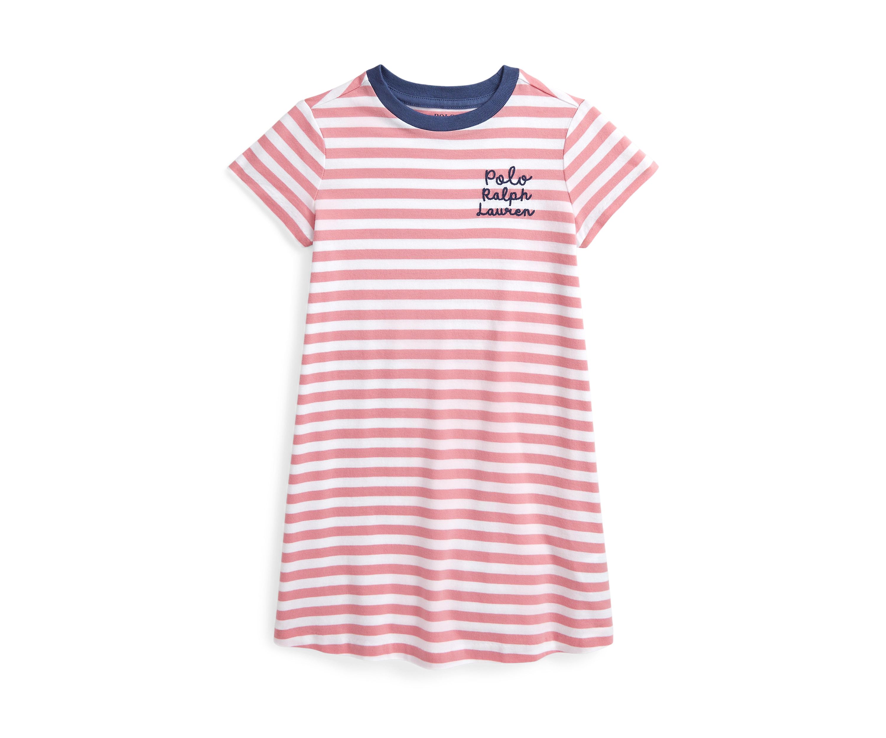 Girls 2-6x Striped Logo Cotton Jersey Dress