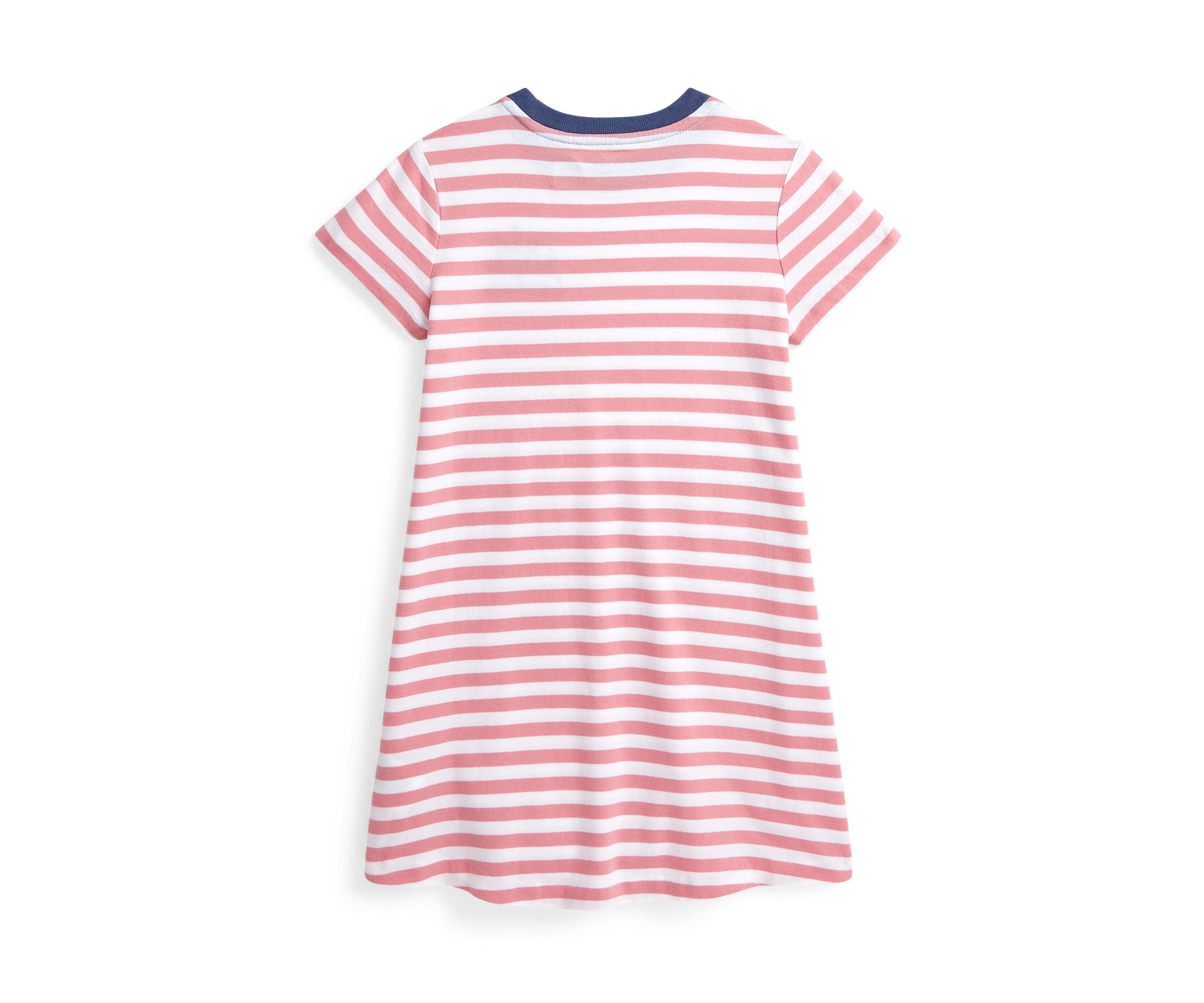 Girls 2-6x Striped Logo Cotton Jersey Dress