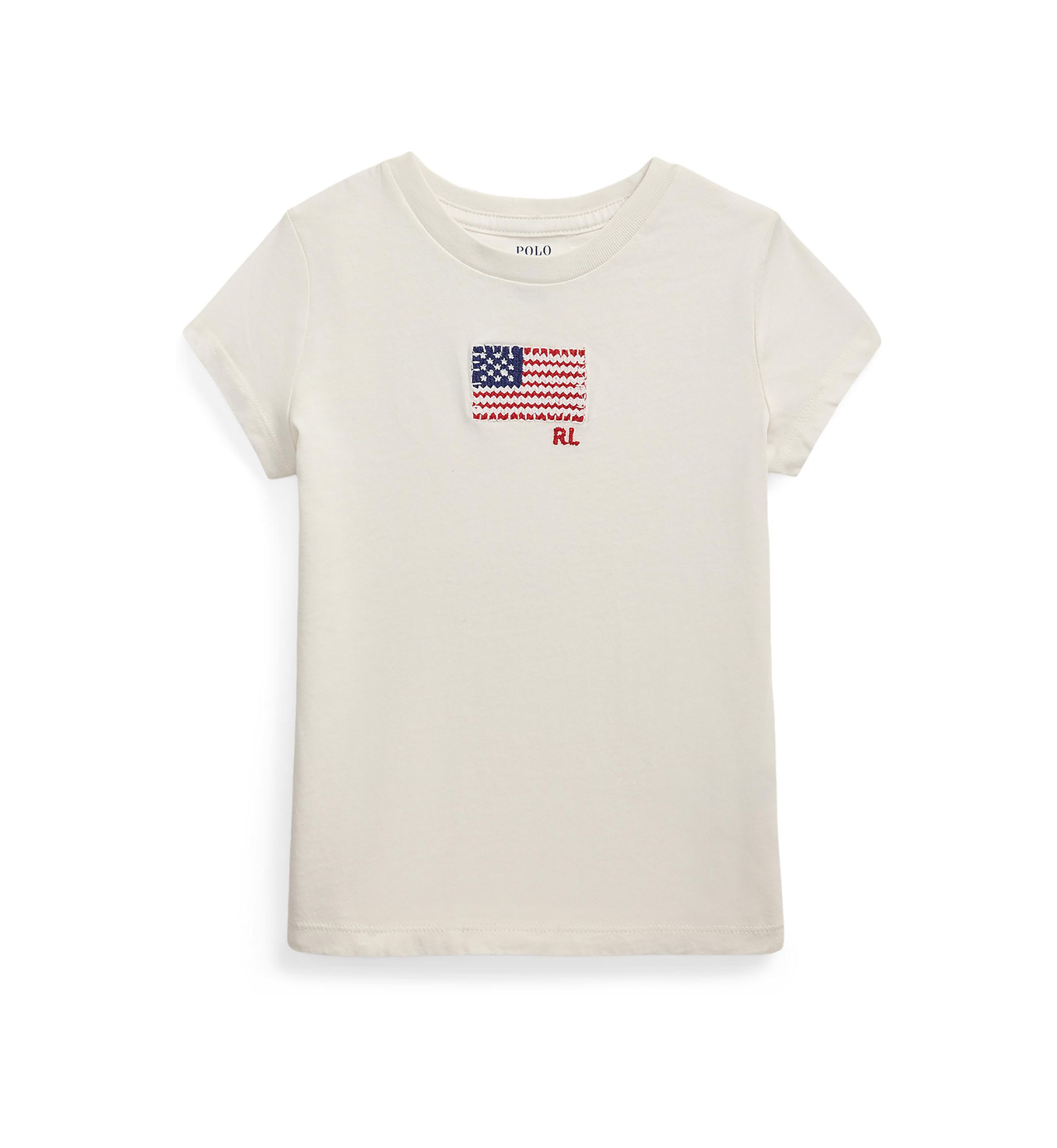 Girls 2-6x Flag-Appliqué Cotton Jersey T-Shirt 