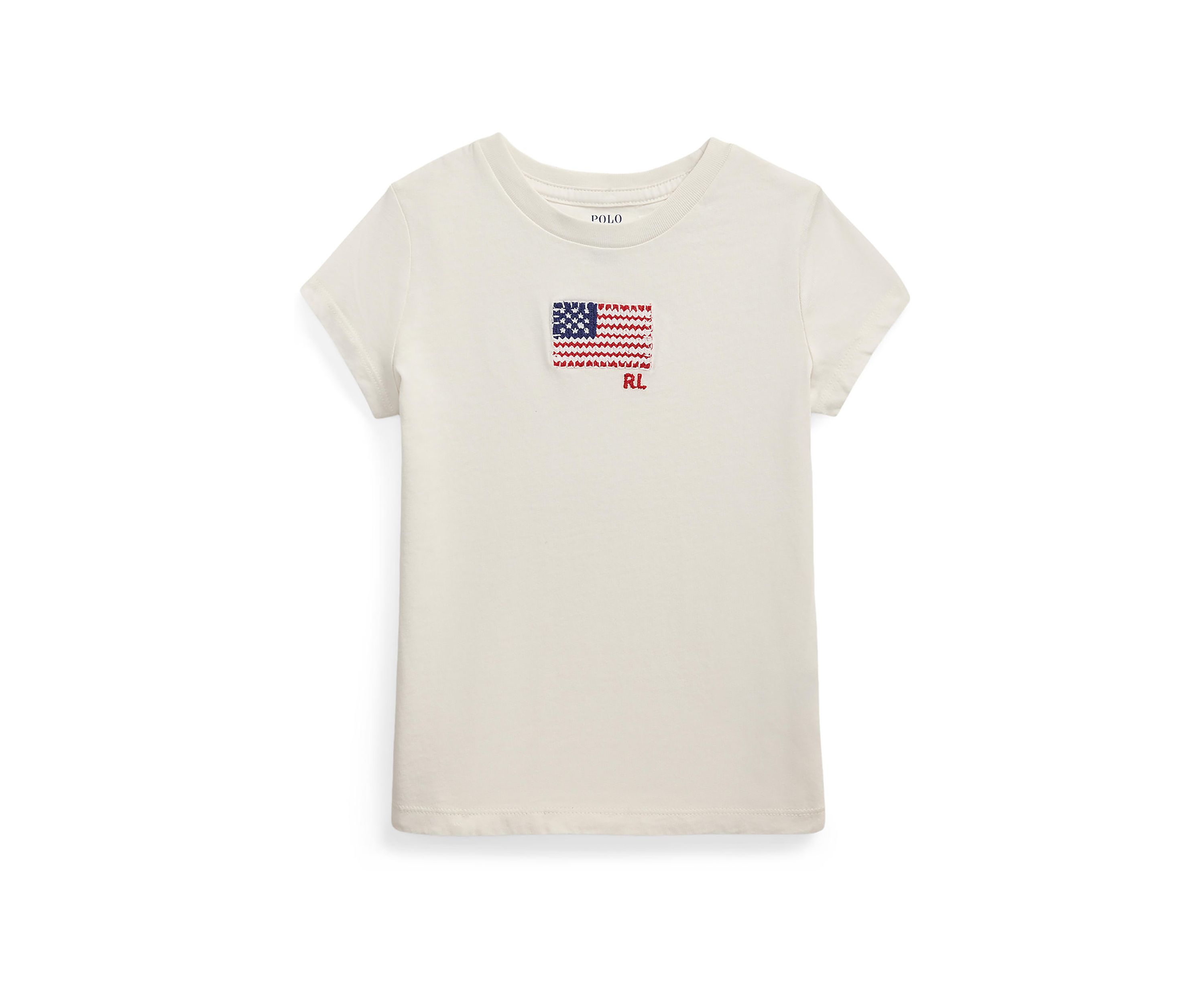 Girls 2-6x Flag-Appliqué Cotton Jersey T-Shirt 