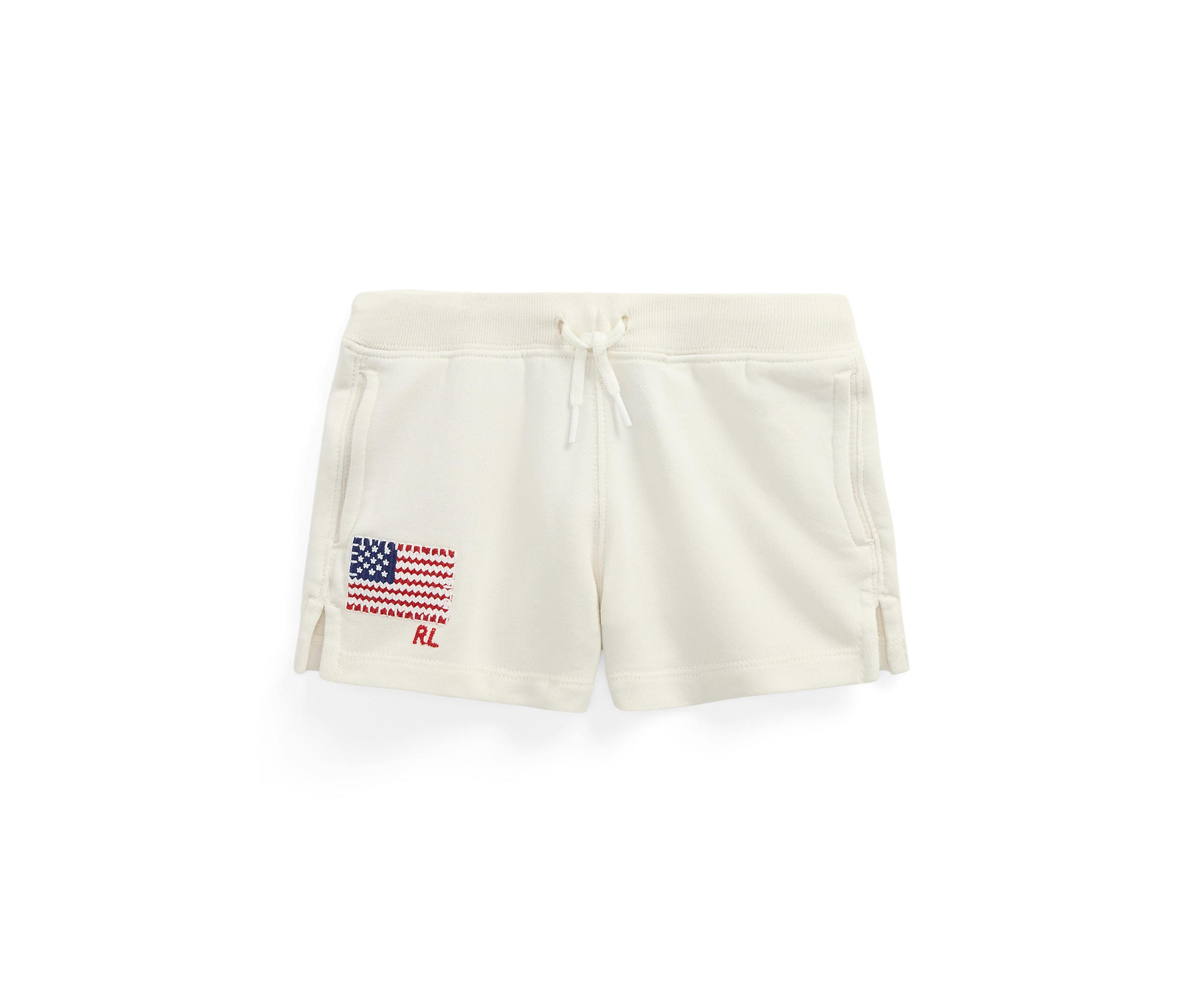 Girls 2-6x Flag-Appliqué French Terry Shorts