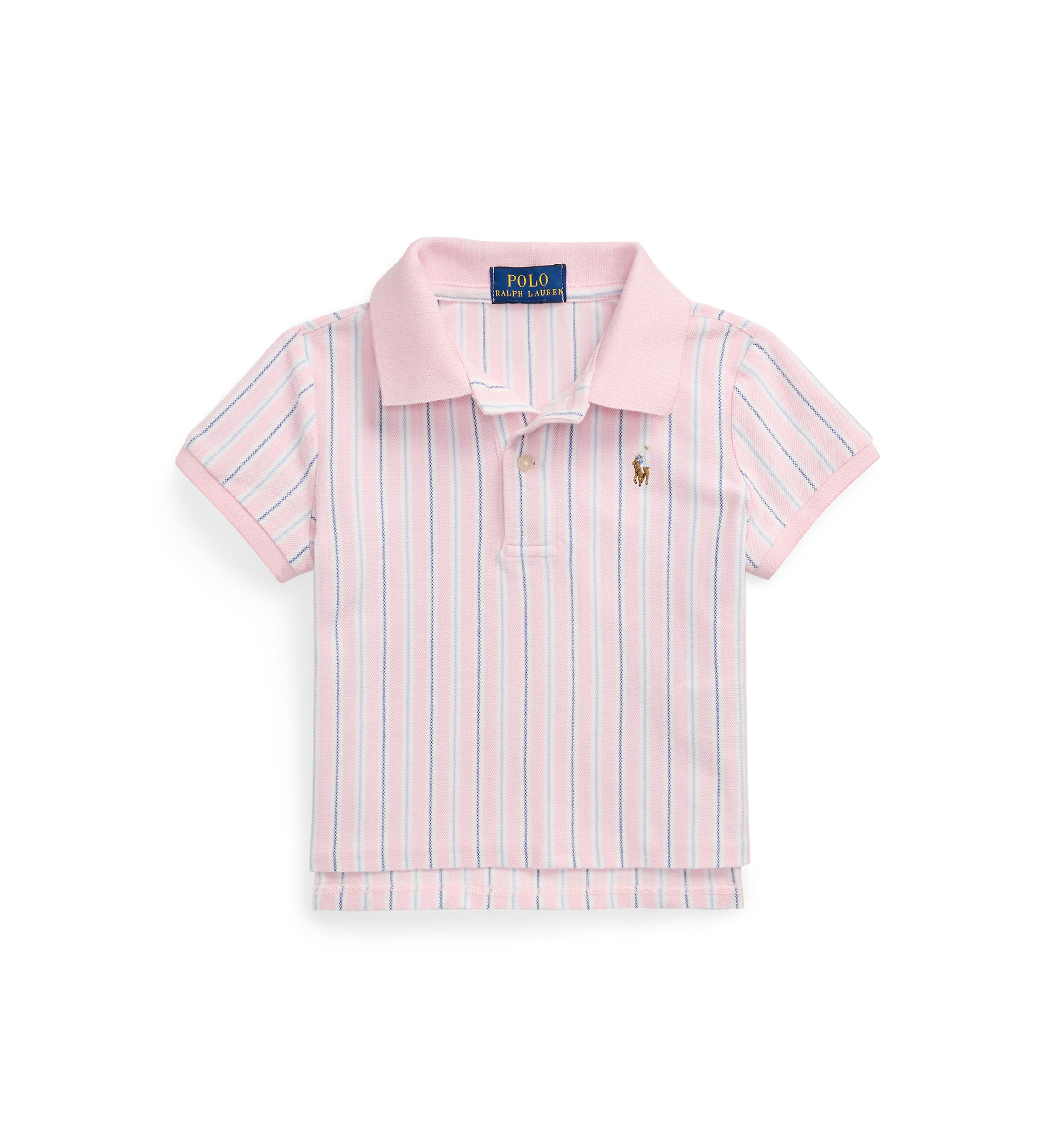 Girls 2-6x Striped Oxford Mesh Boxy Polo Shirt