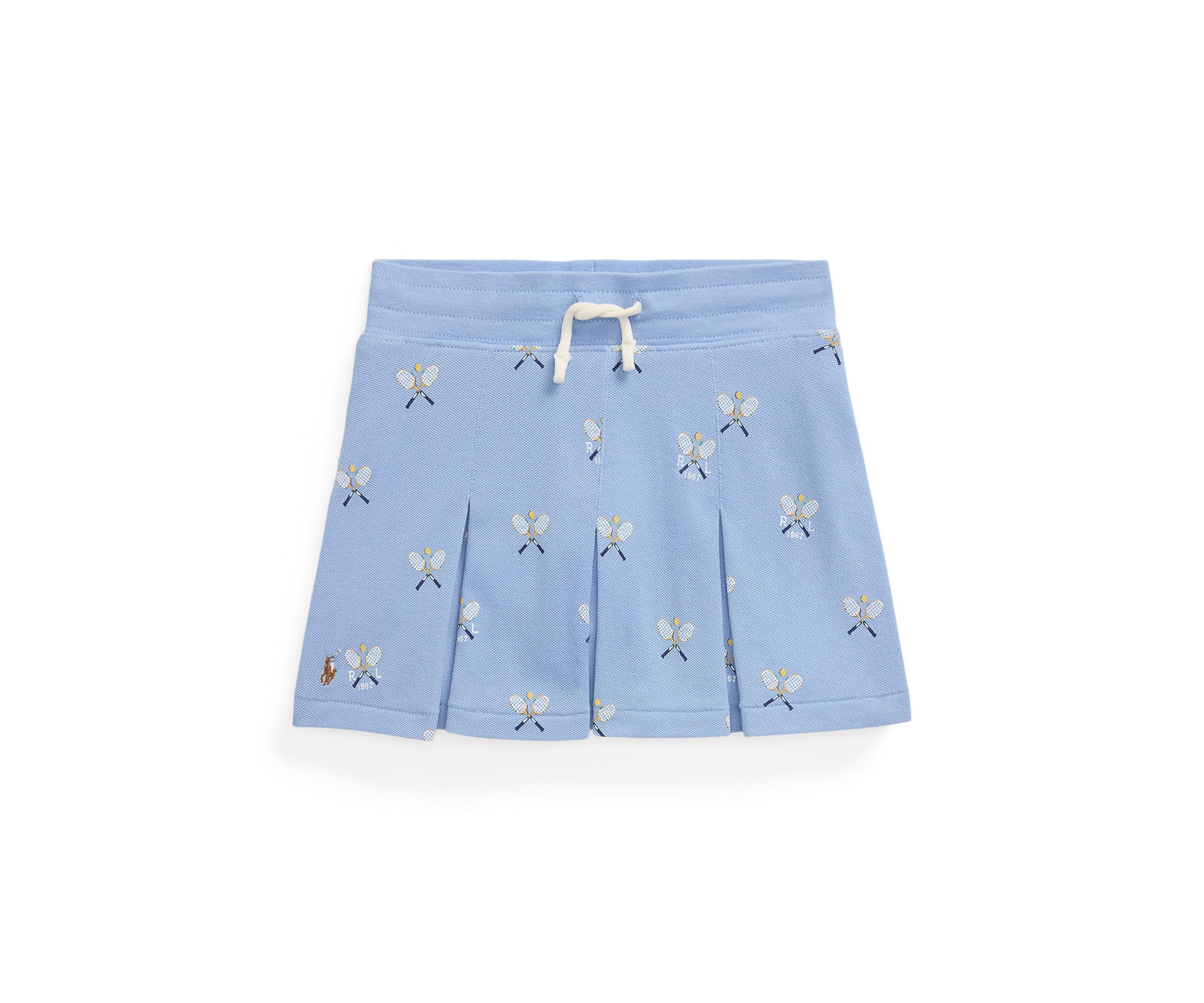 Girls 2-6x Tennis-Print Stretch Mesh Skort