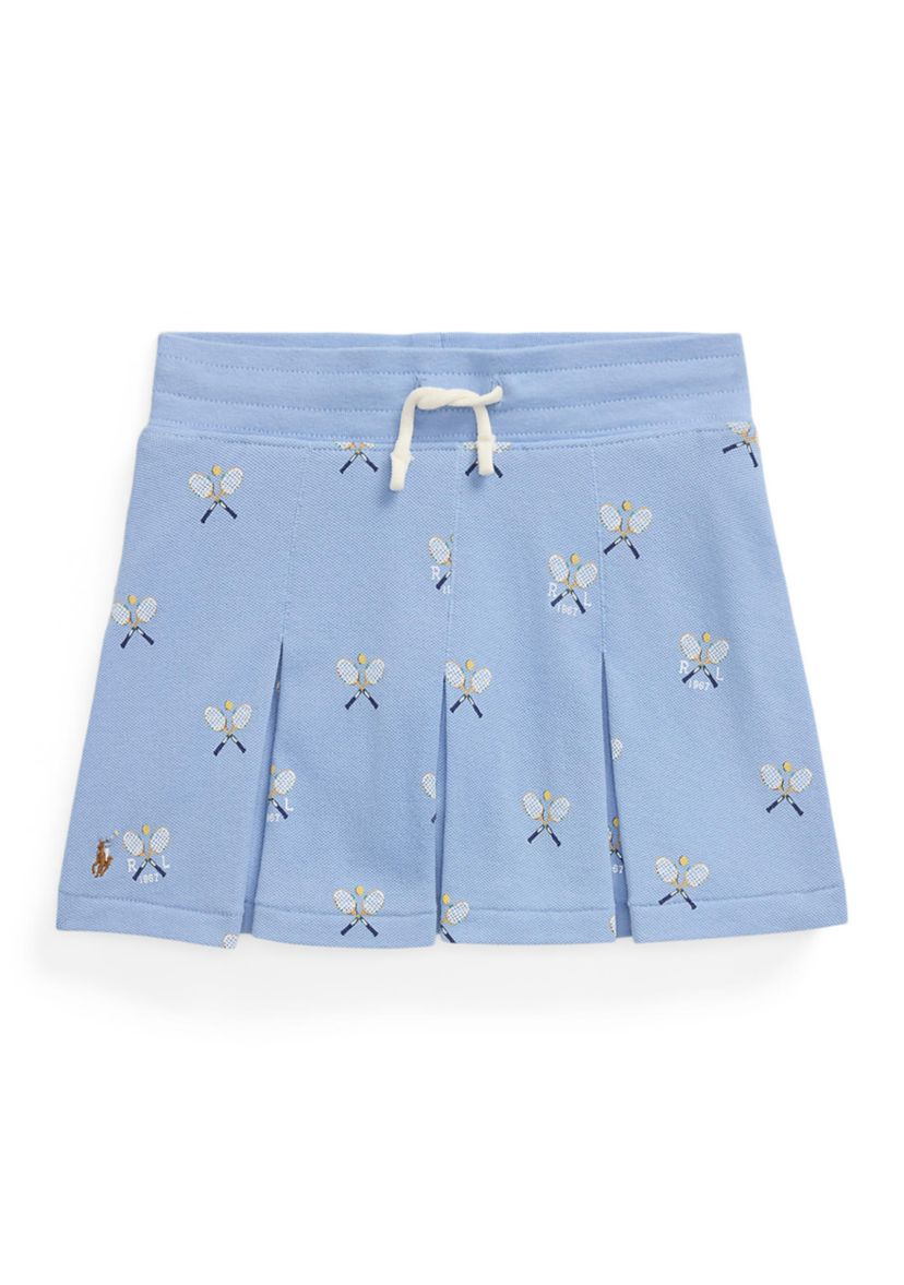Girls 2-6x Tennis-Print Stretch Mesh Skort