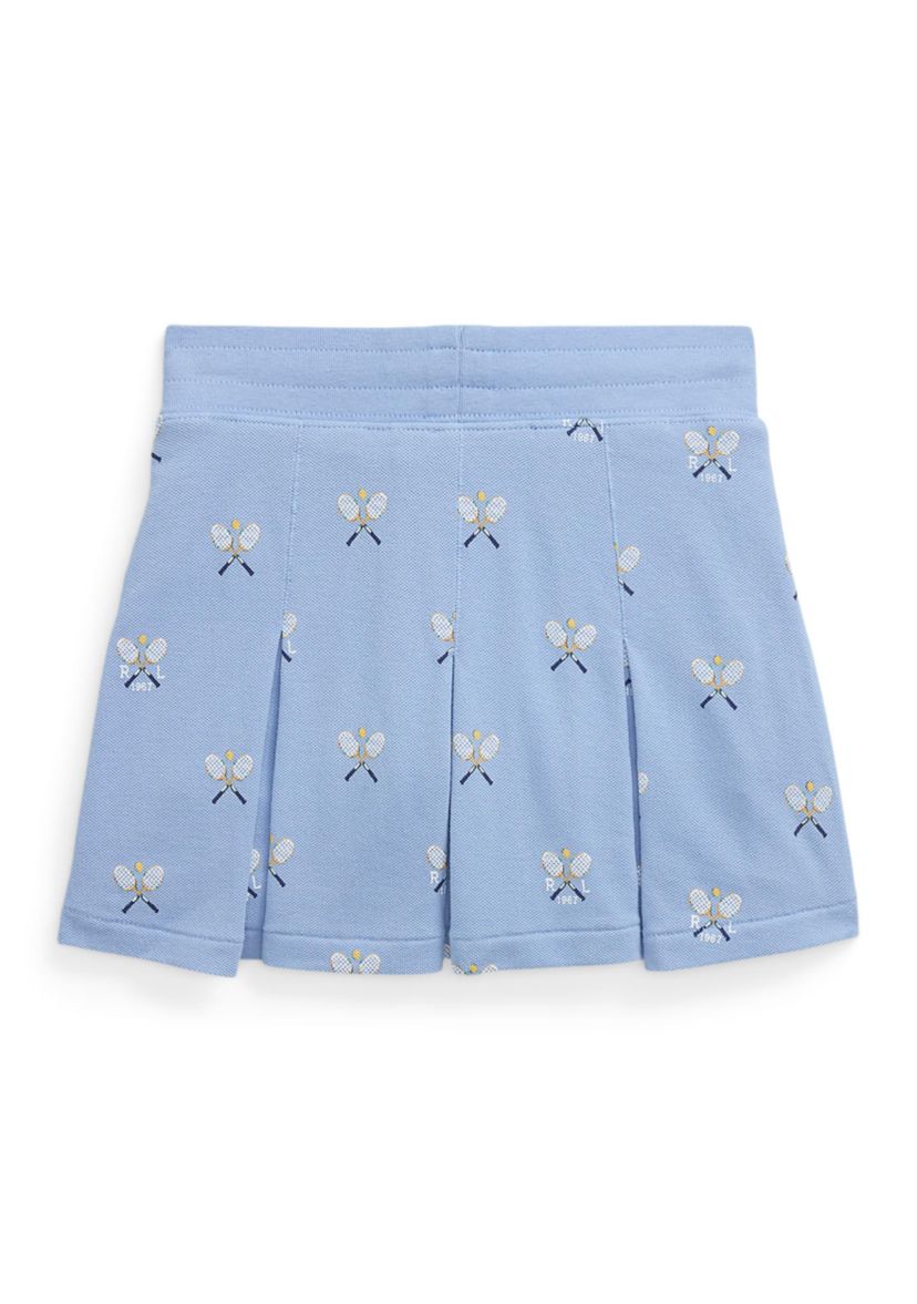 Girls 2-6x Tennis-Print Stretch Mesh Skort