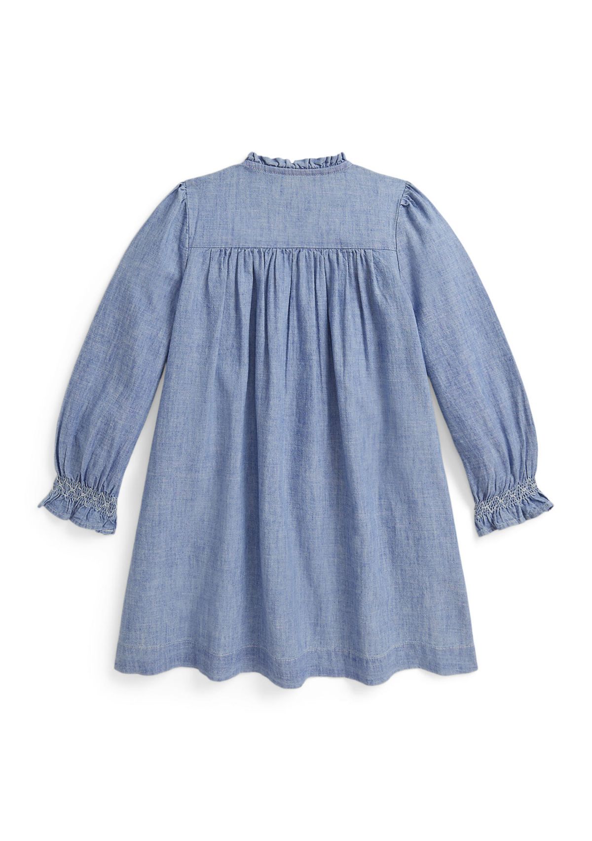 Girls 2-6x Smocked Indigo Chambray Dress