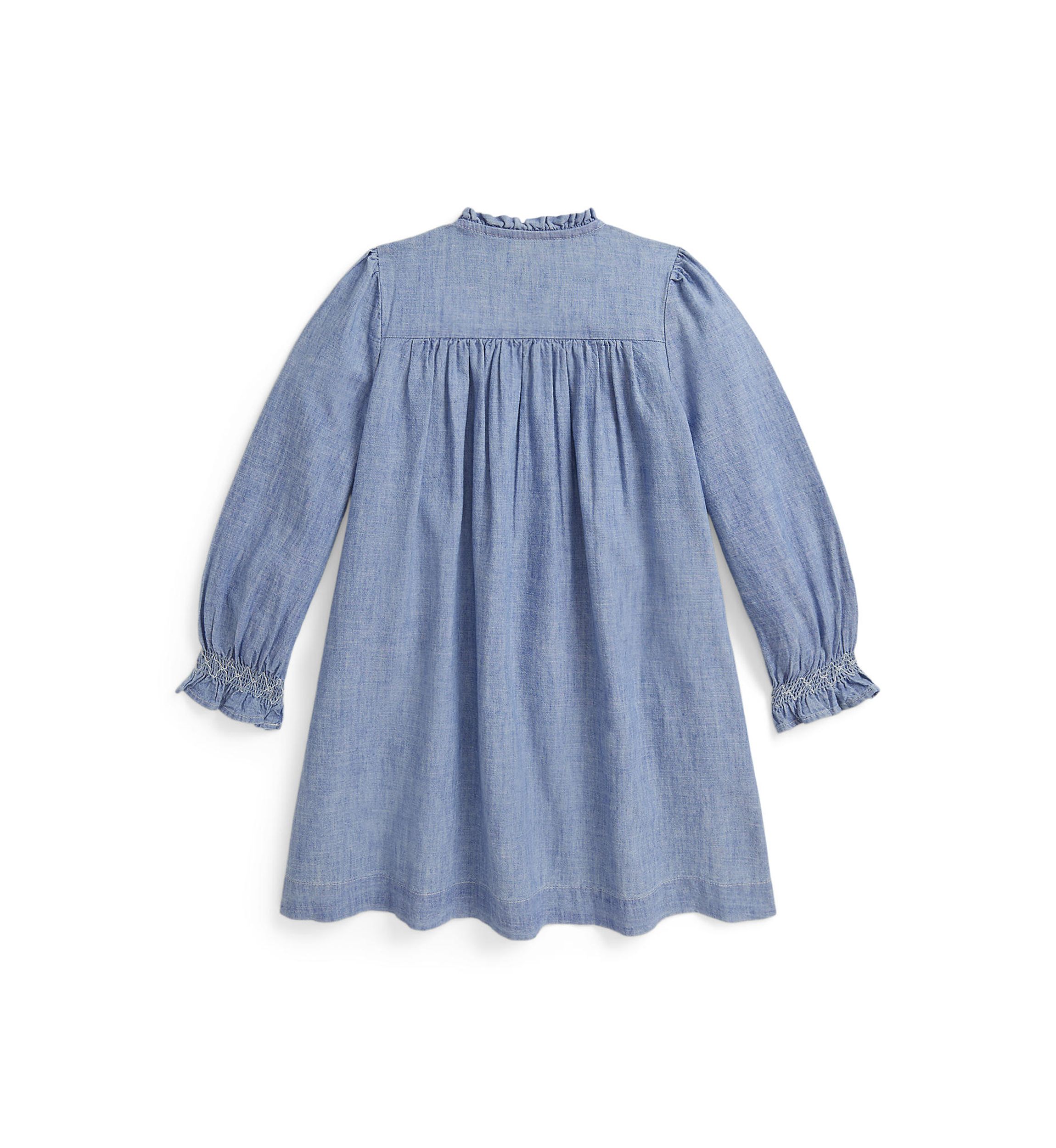 Girls 2-6x Smocked Indigo Chambray Dress