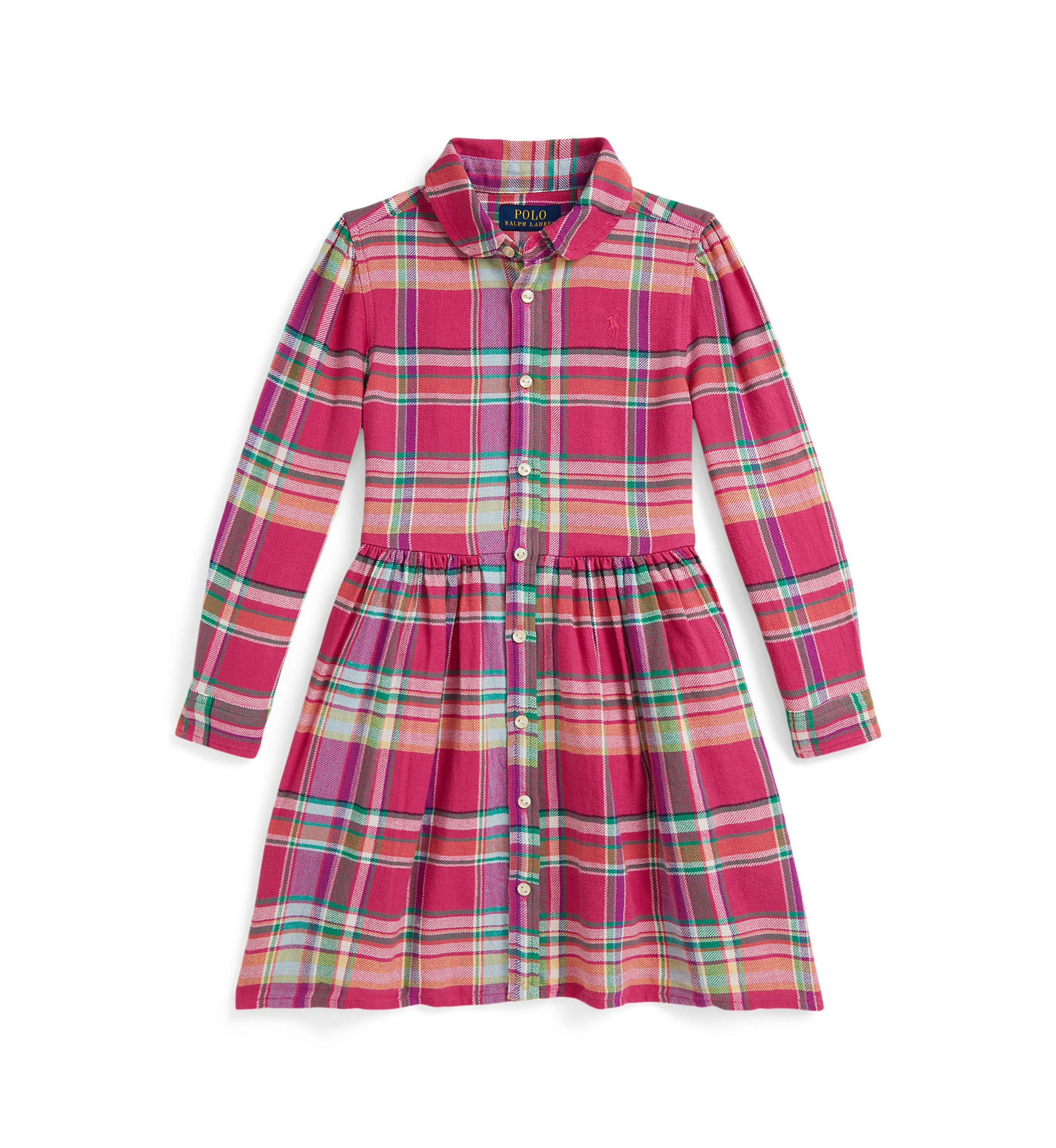 Girls 2-6x Plaid Cotton Madras Shirtdress