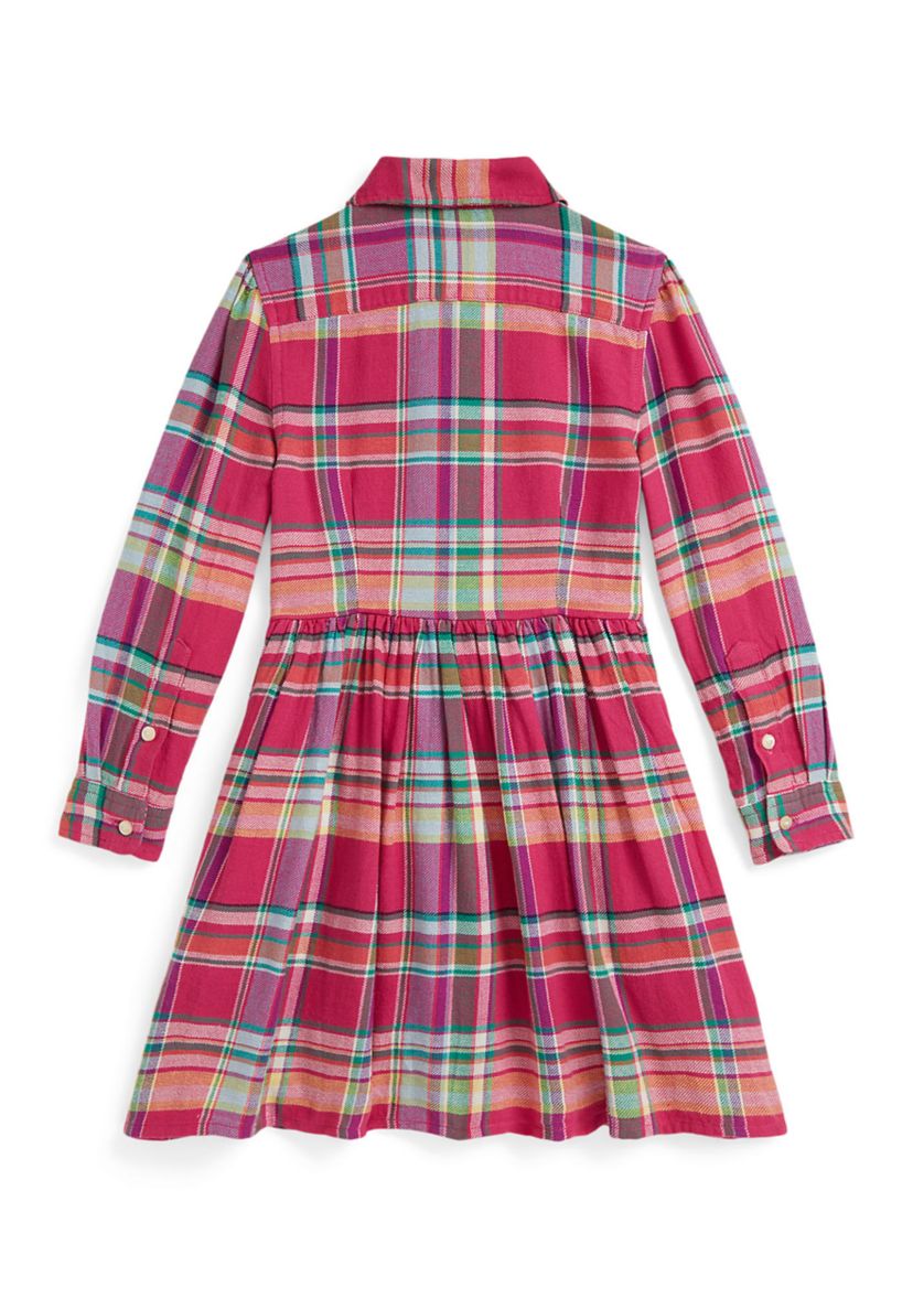 Girls 2-6x Plaid Cotton Madras Shirtdress