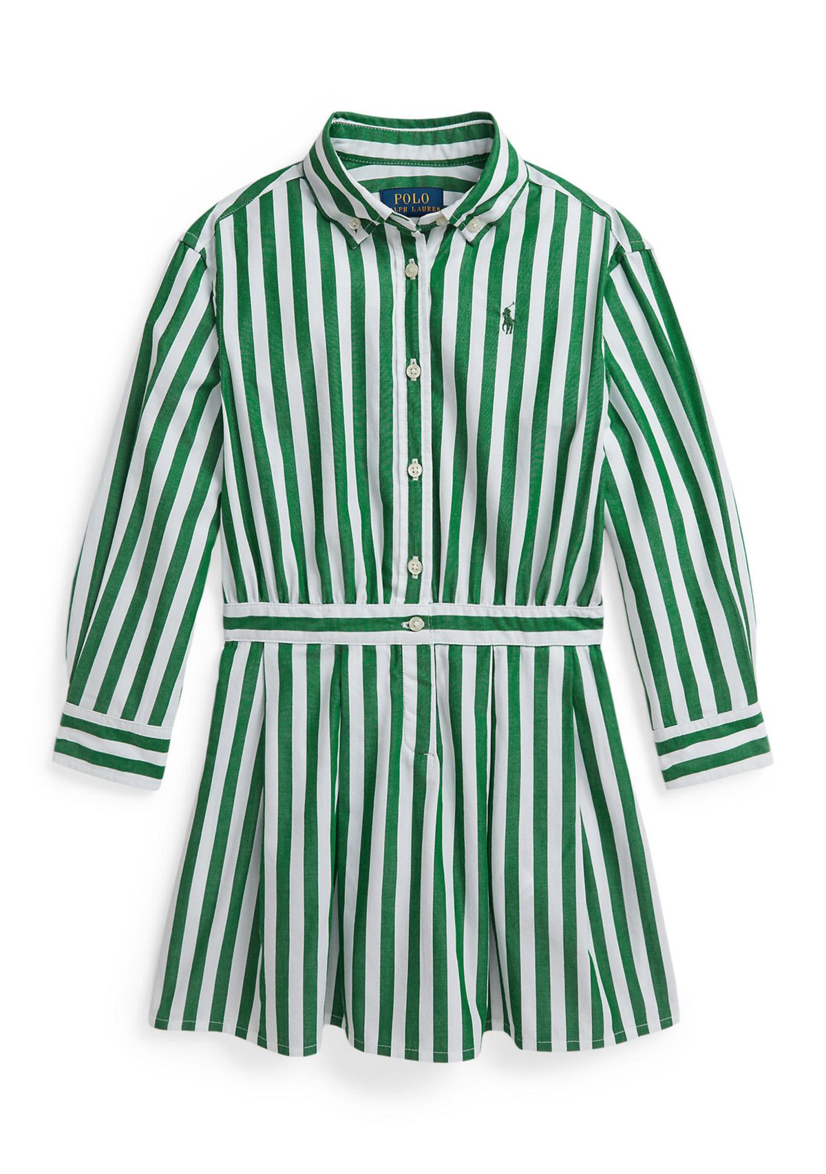 Girls 2-6x Striped Cotton Poplin Shirtdress