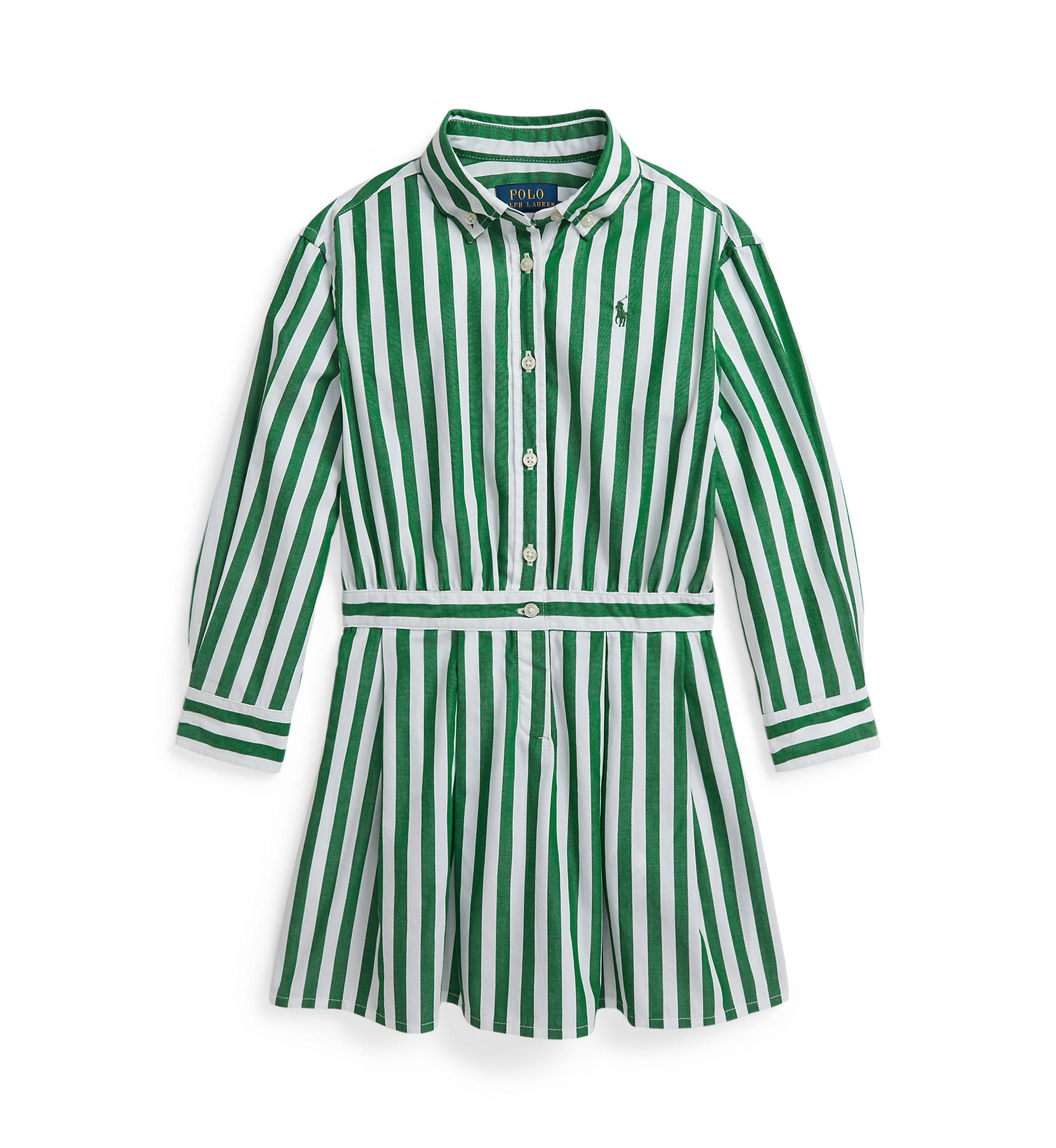 Girls 2-6x Striped Cotton Poplin Shirtdress