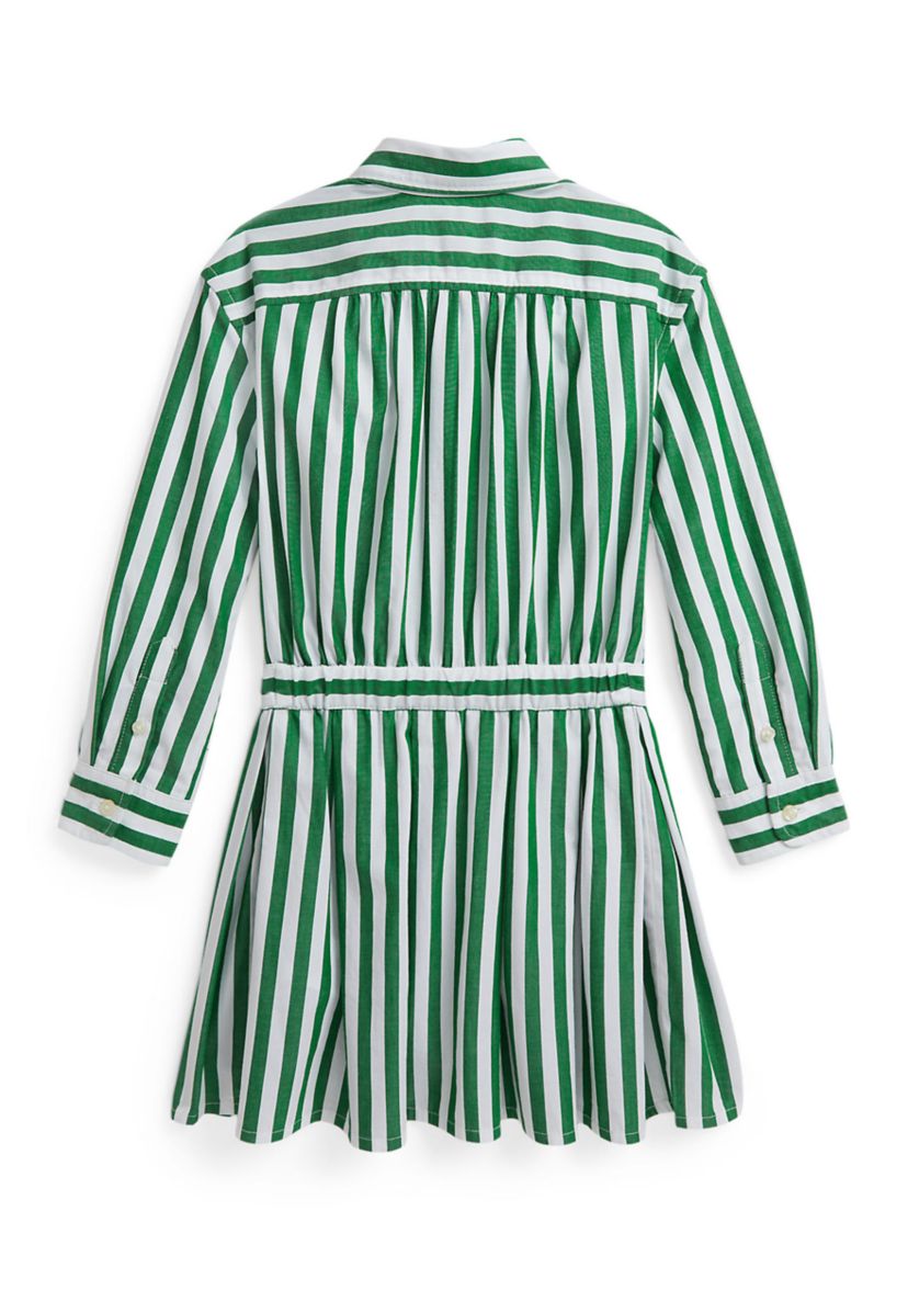 Girls 2-6x Striped Cotton Poplin Shirtdress