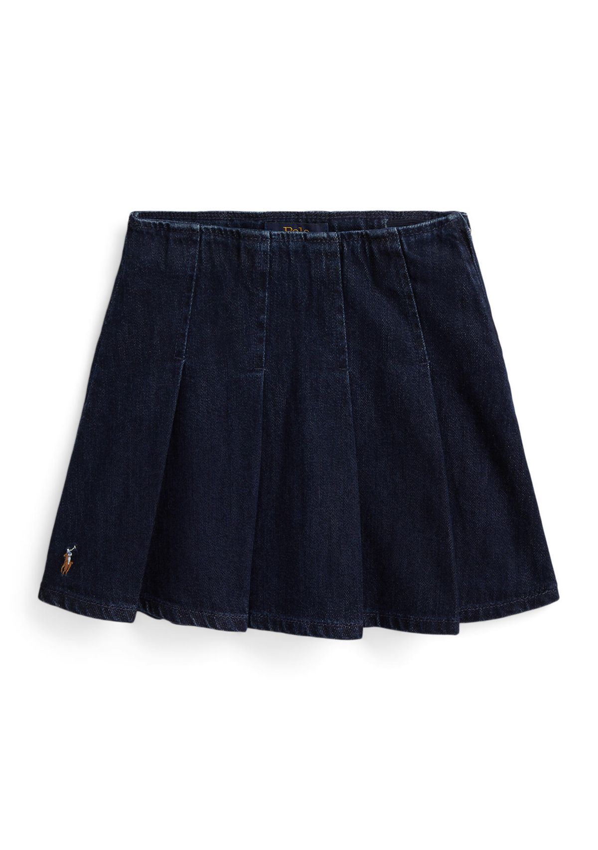 Girls 2-6x Pleated Cotton Denim Skirt